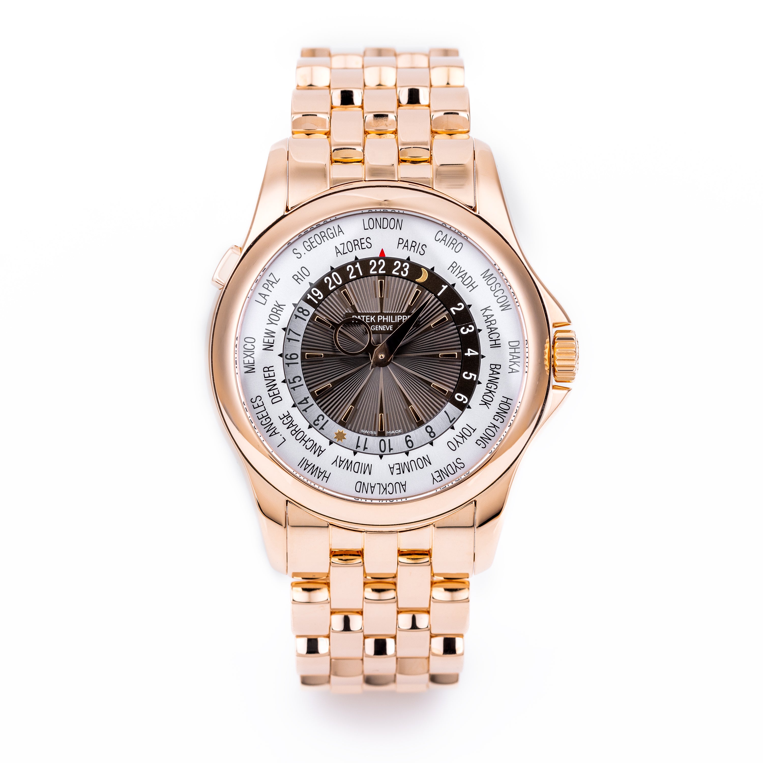 Patek Philippe World Time | REF. 5130/1R-011 | Box & Papers | 2017 | 18k Rose Gold