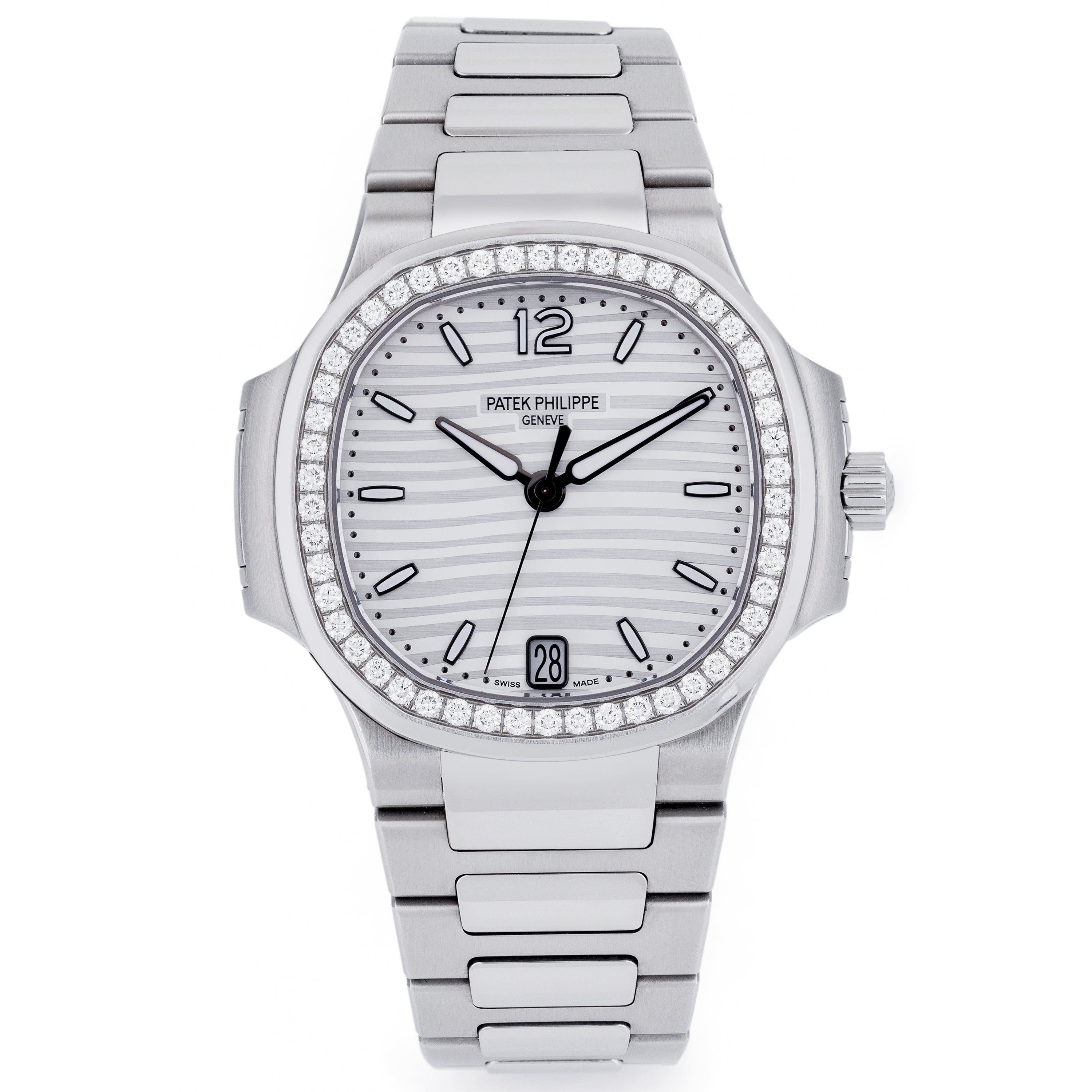 Patek Philippe Nautilus Ladies Automatic | REF. 7018/1A-001 | Silver Dial | 33mm | Stainless Steel | Box & Papers | 2015