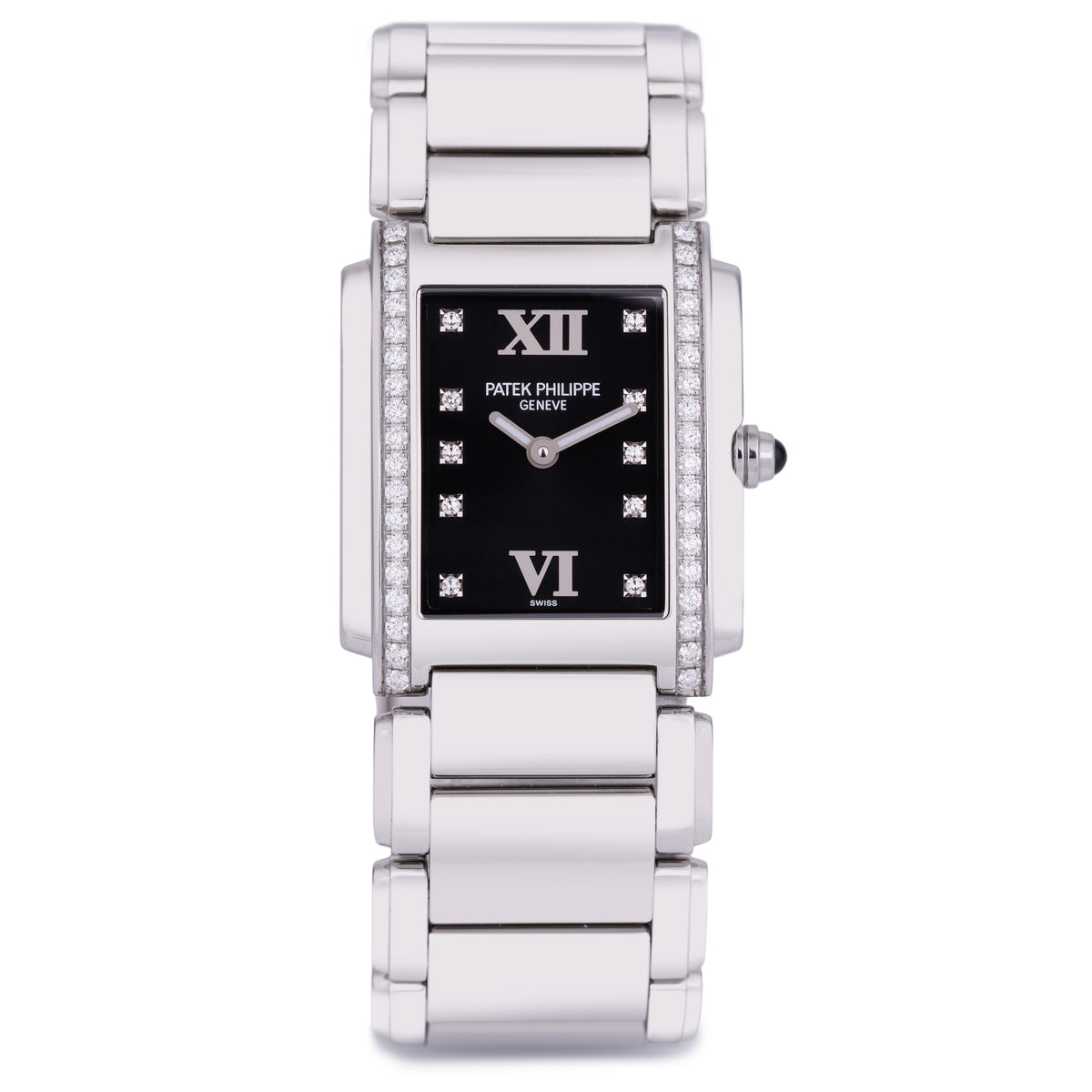 Patek Philippe Twenty-4 | REF. 4910/10A-001 | Diamond Bezel & Dial | Stainless Steel | Box & Papers | 2021
