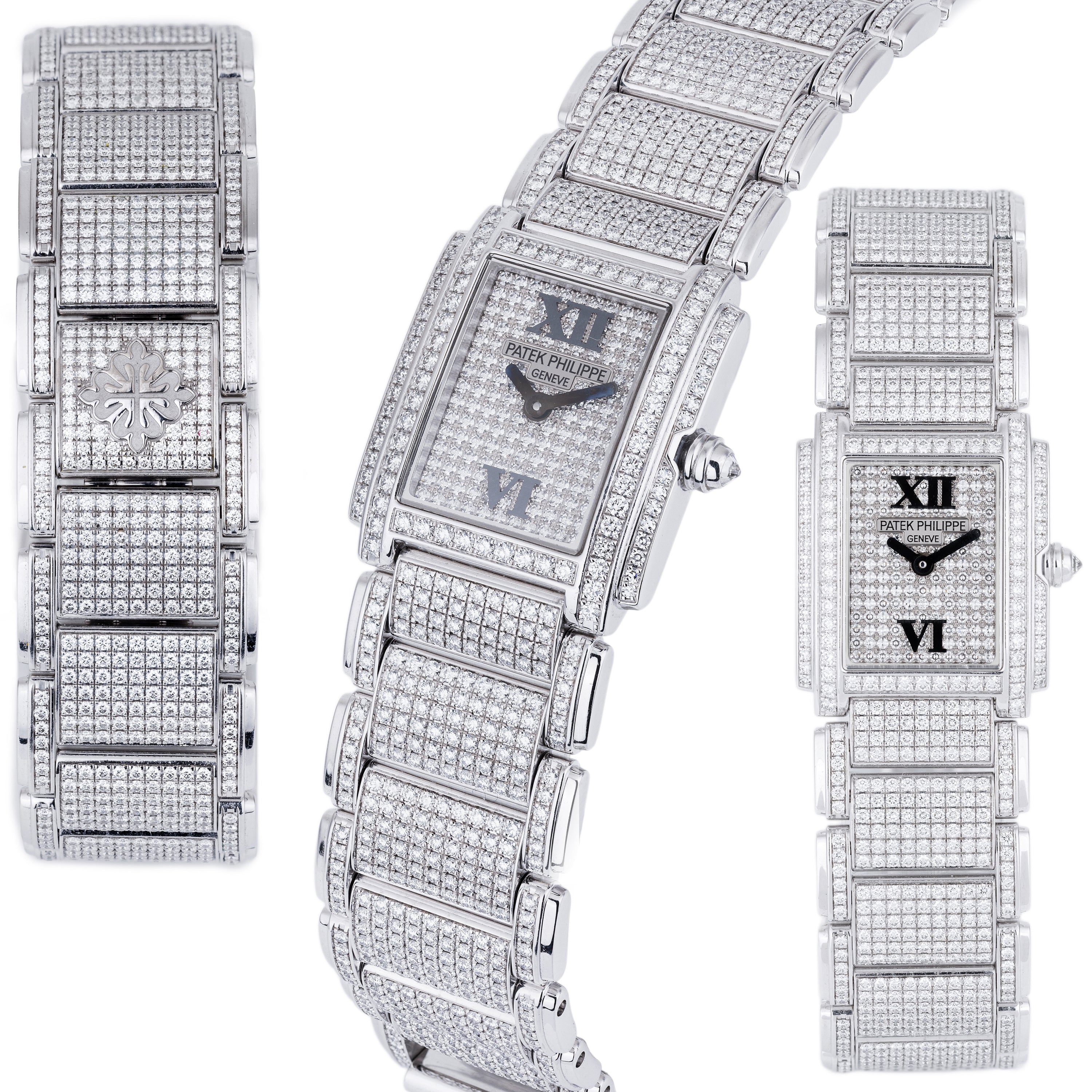 Patek Philippe Twenty-4 | REF. 4908/50G | 18k White Gold | Full Pavé Diamonds