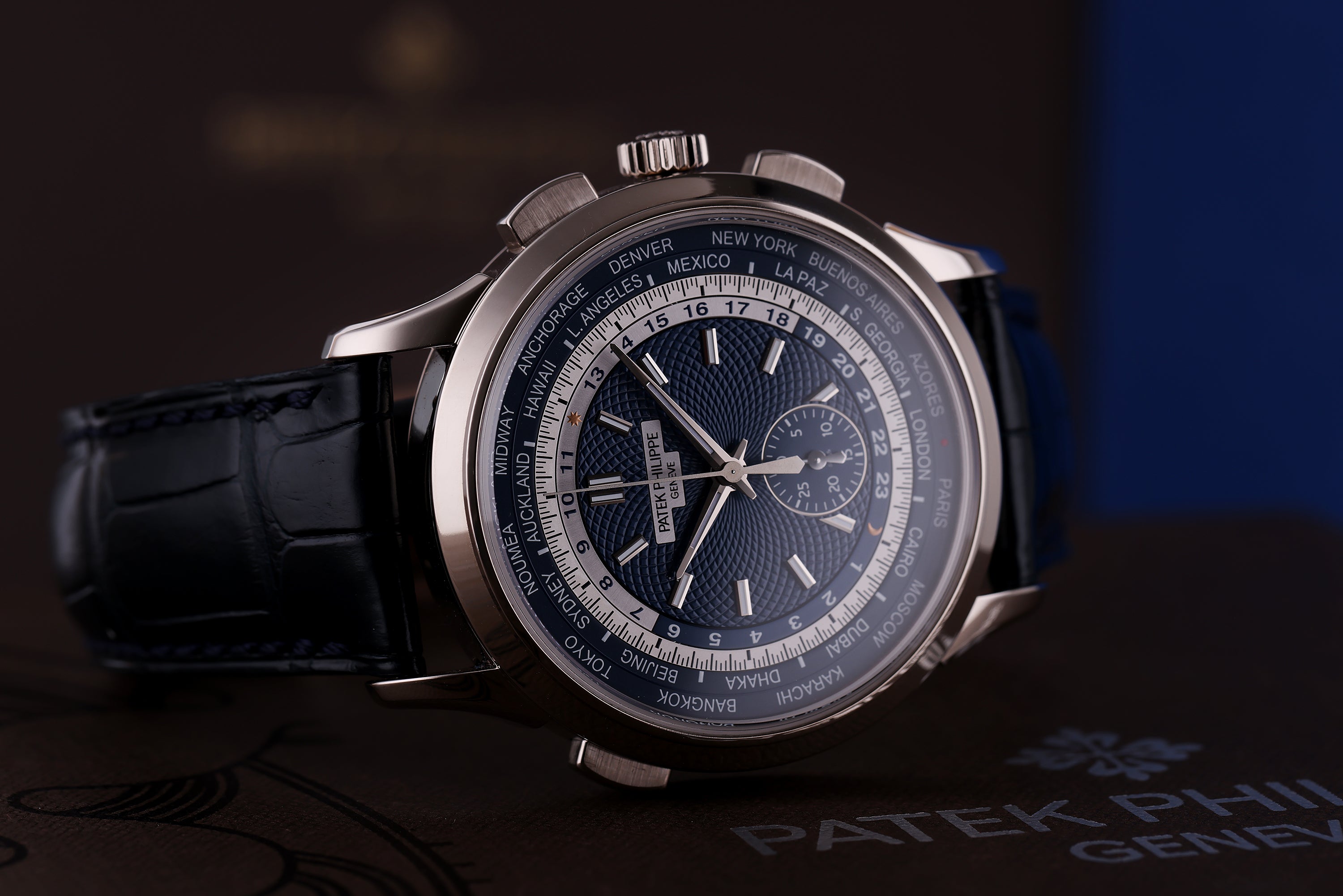Patek Philippe World Time Flyback Chronograph | REF. 5930G-010 | 18k White Gold | 39.5mm | Box & Papers | 2019