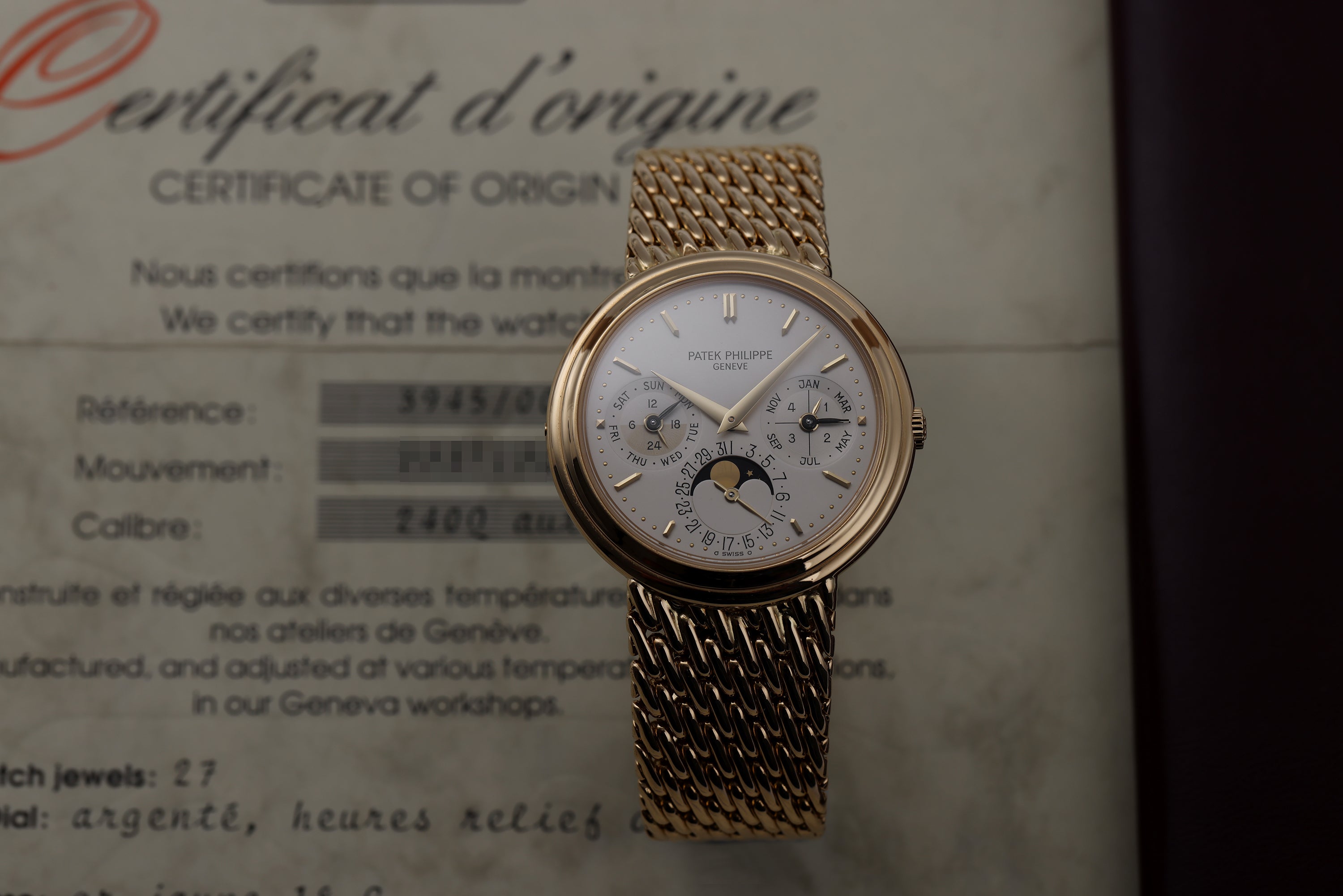 Patek Philippe Perpetual Calendar | REF. 3945/001 | Silver Dial | Papers | 1993