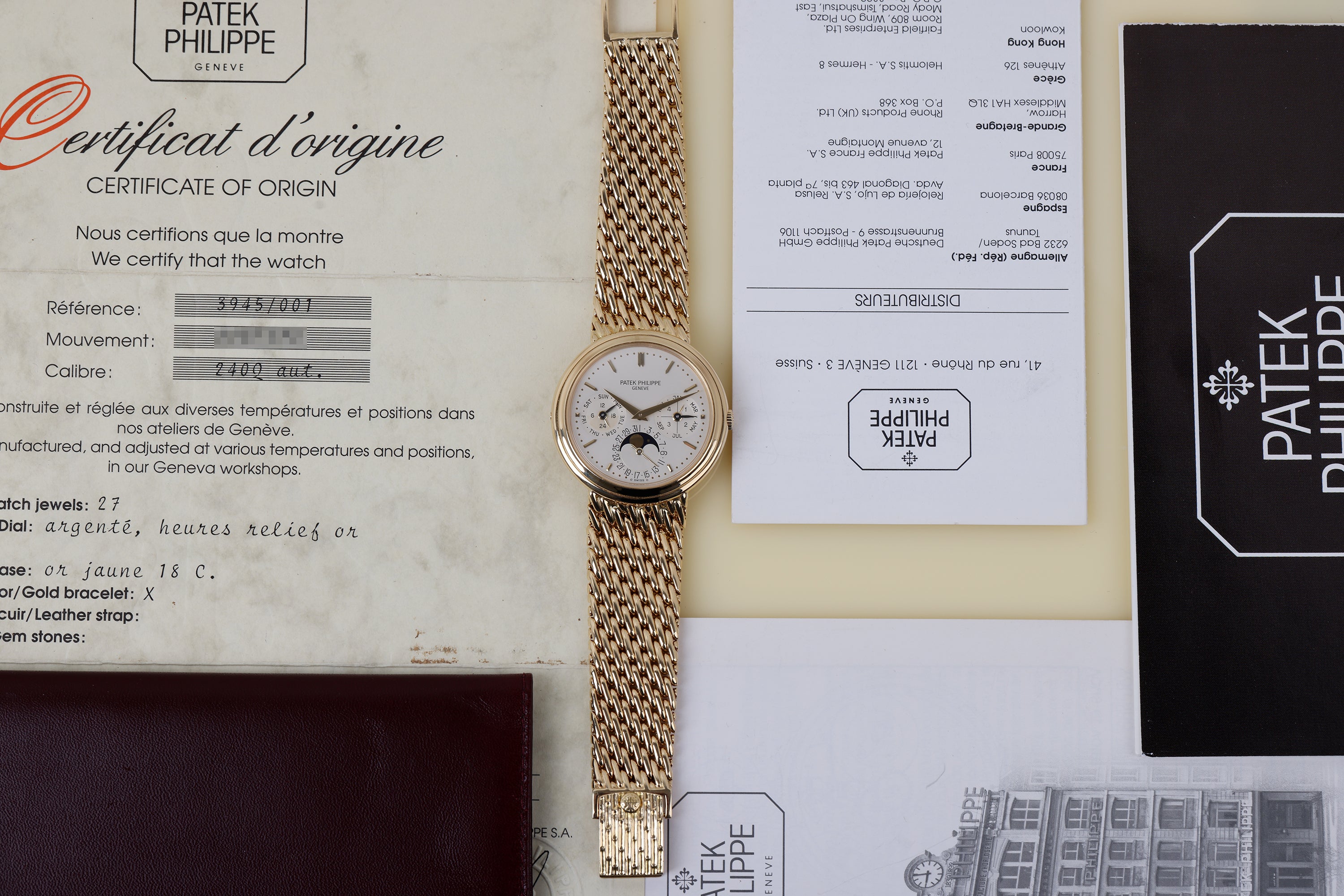 Patek Philippe Perpetual Calendar | REF. 3945/001 | Silver Dial | Papers | 1993