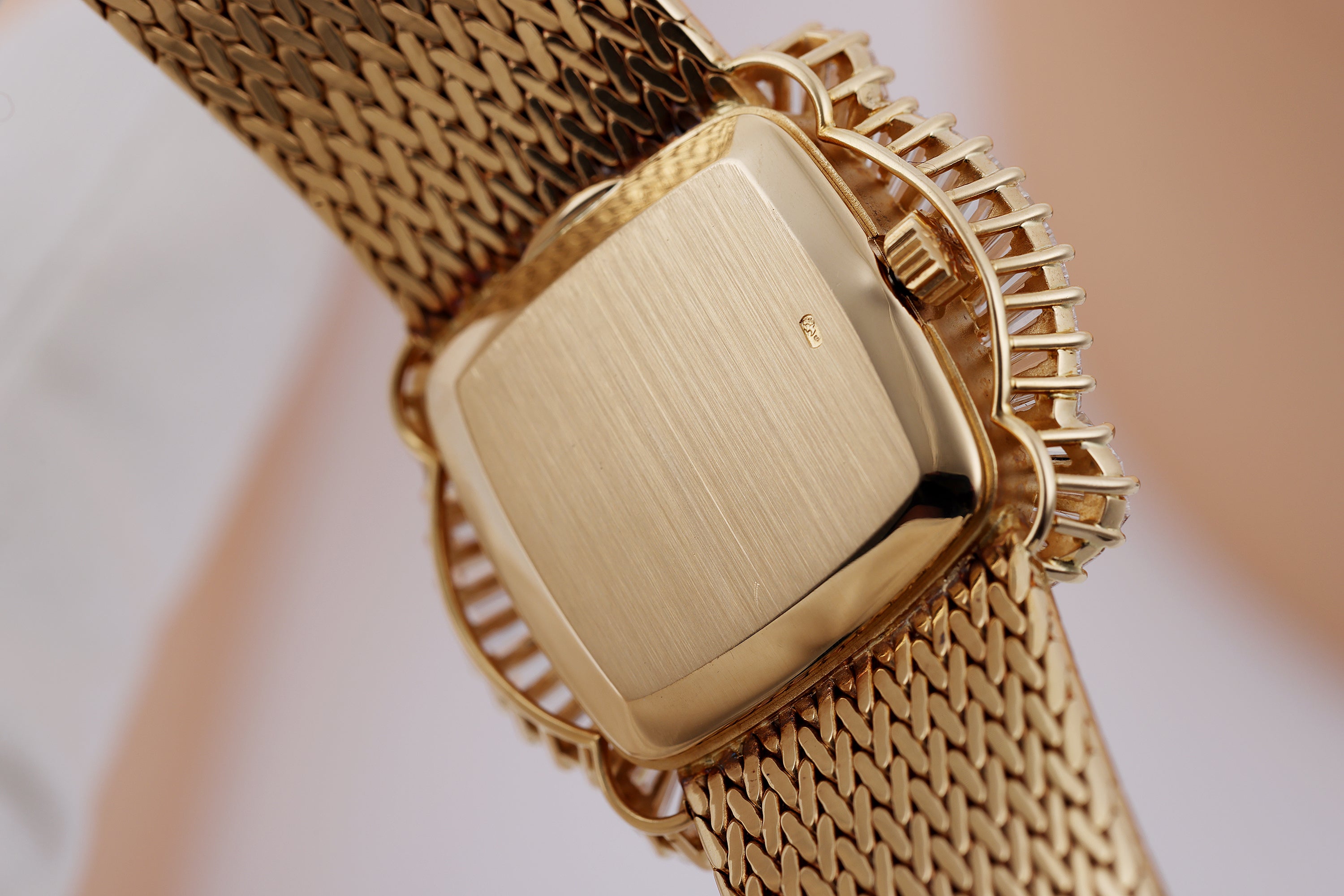 Patek Philippe 1980's Ladies Watch | REF. 4373/1 | Pavé Diamond Dial & Channel Set Diamond Bezel | 30mm | 18k Yellow Gold