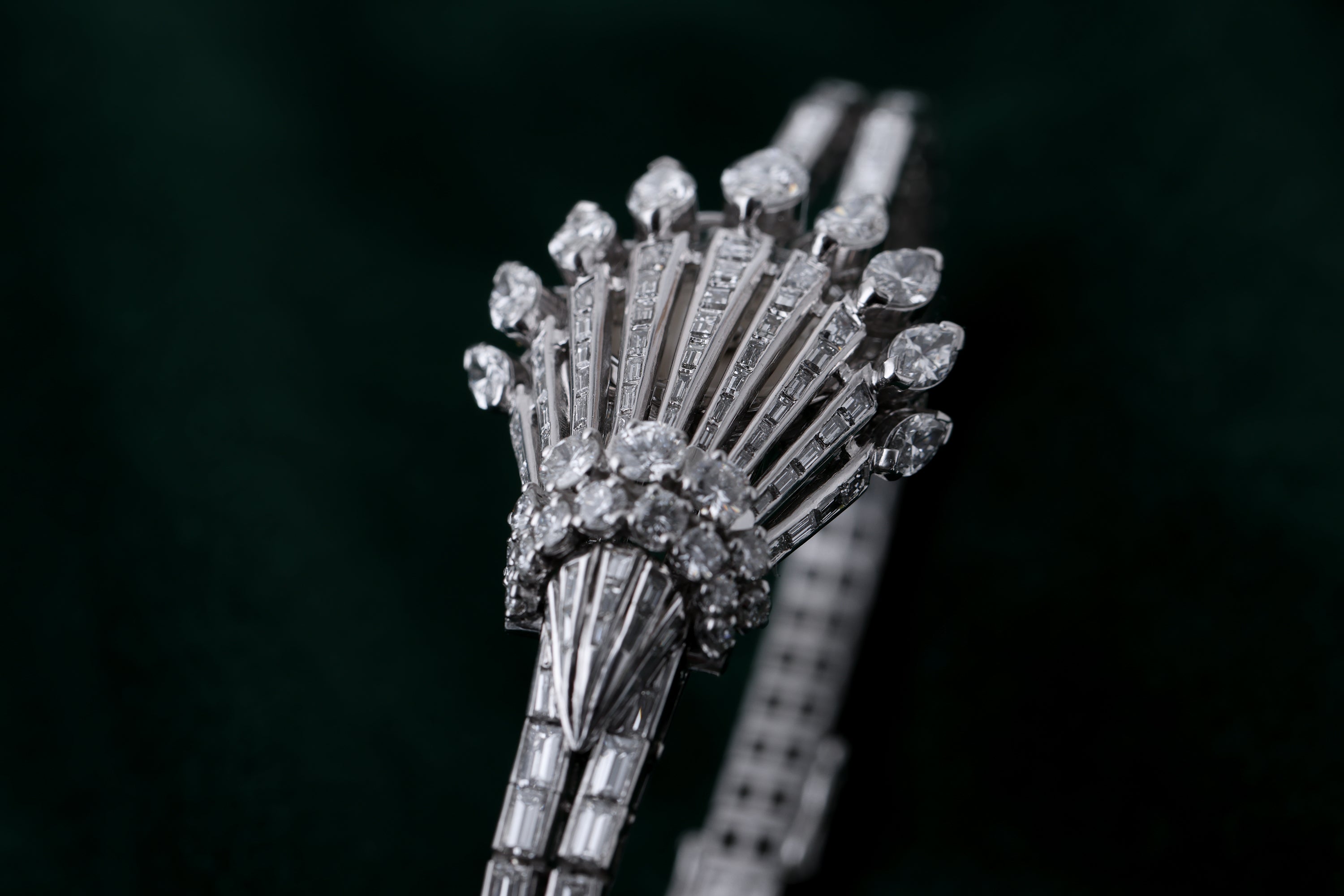 Rare 1960's Patek Philippe 'Secret' Vintage Watch | REF. 3266/6 | Platinum | Marquise, Tapered Baguette & Brilliant Diamond