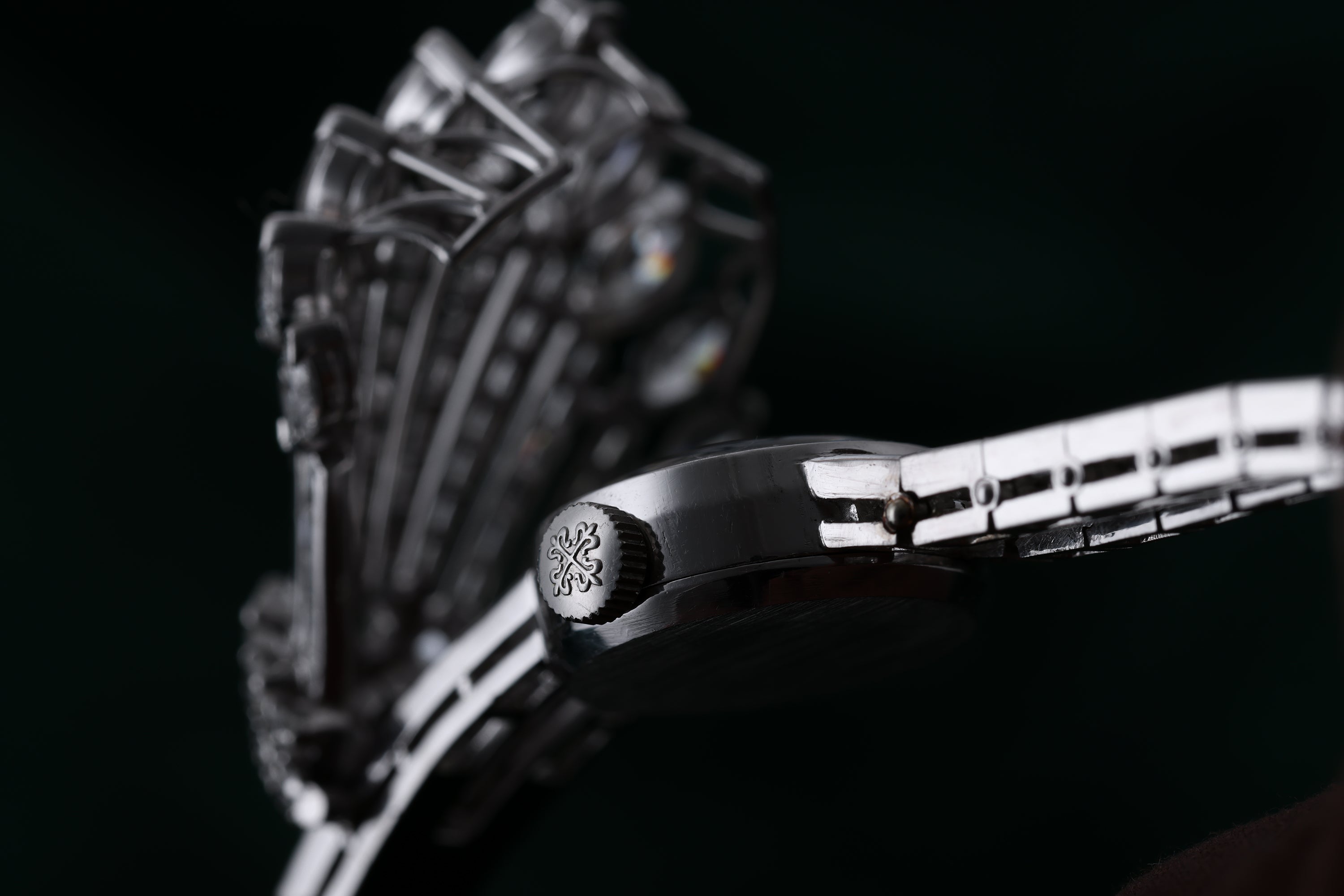 Rare 1960's Patek Philippe 'Secret' Vintage Watch | REF. 3266/6 | Platinum | Marquise, Tapered Baguette & Brilliant Diamond