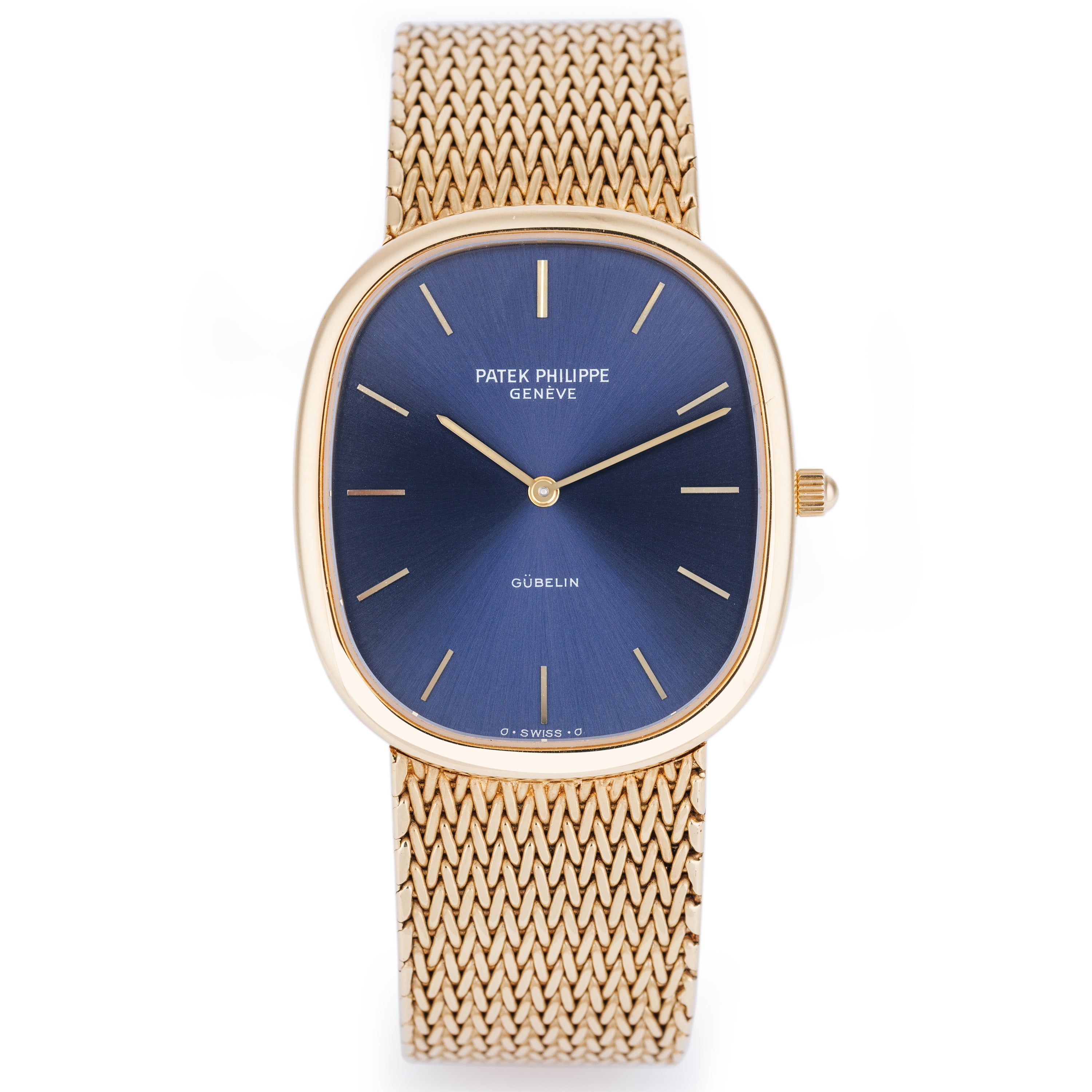 Rare Patek Philippe Ellipse 'Gübelin' Signed Dial | REF. 3738/1 | 30.5mm | 18k Yellow Gold | 1990's