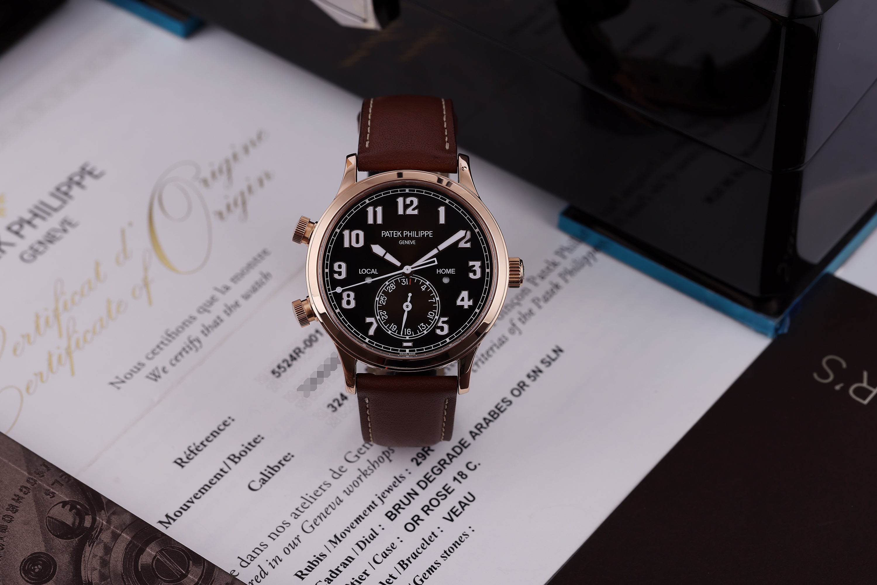 Patek Philippe Calatrava Pilot Travel Time | REF. 5524R-001 | 18k Rose Gold | 42mm | Box & Papers | 2021
