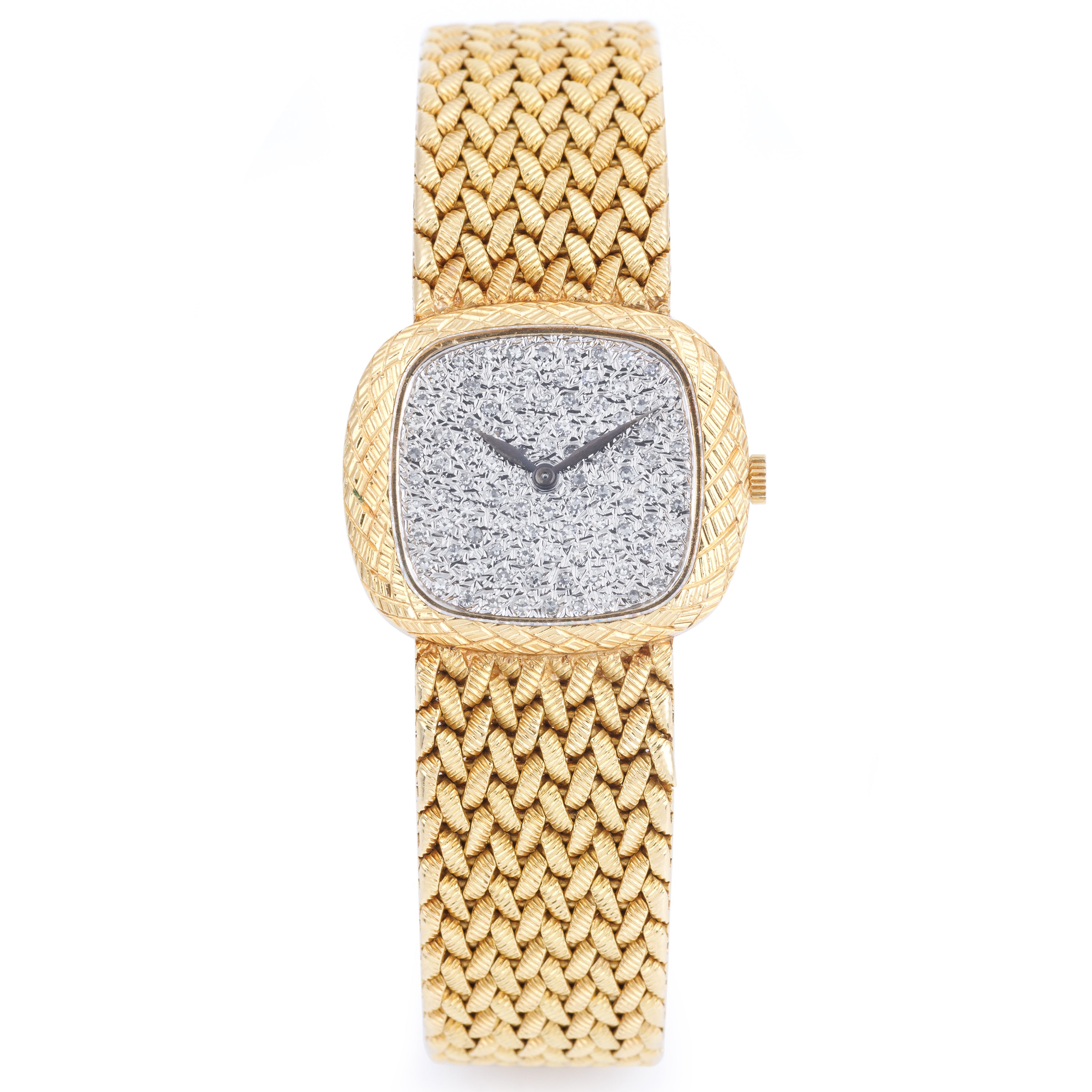Piaget Vintage Ladies Wristwatch | REF. 9451 D 3 | Pavé Diamond Dial | 18k Yellow Gold | 26mm | 1970s