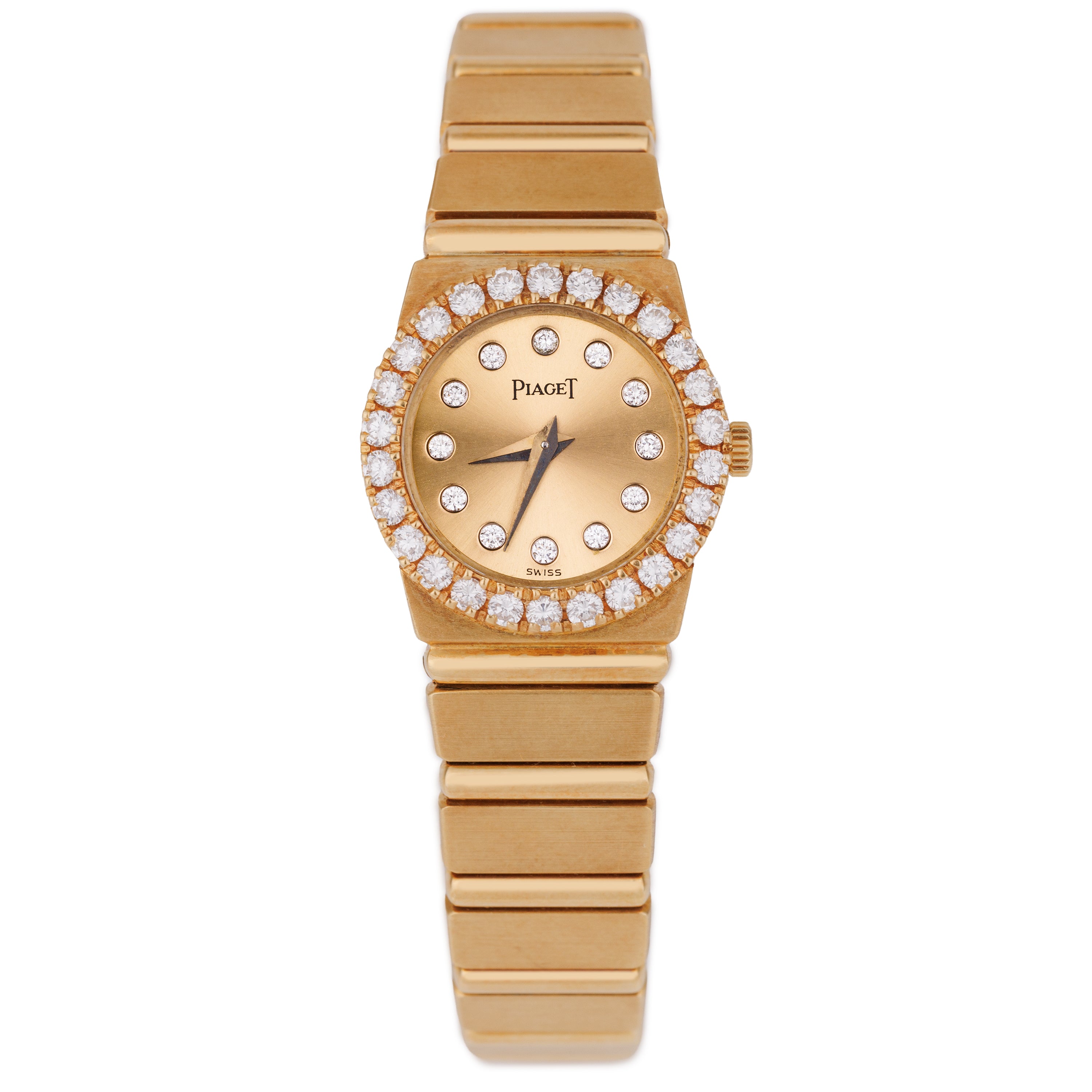 Piaget Polo Ladies | REF. 8296 C 701 | Diamond Bezel & Dial | Quartz | 21mm | 18k Yellow Gold | 1990's