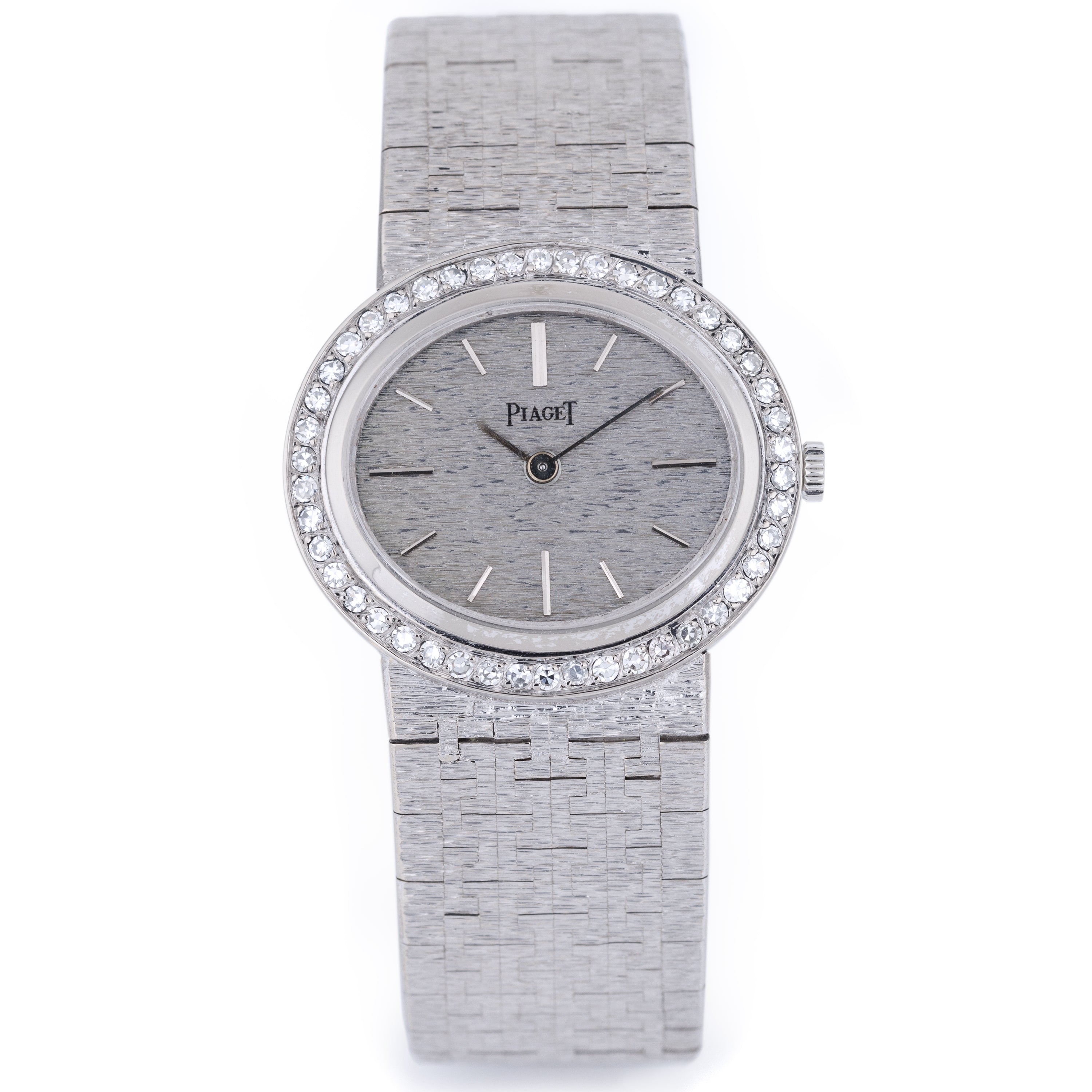 Piaget 18k White Gold Diamond Bezel Vintage