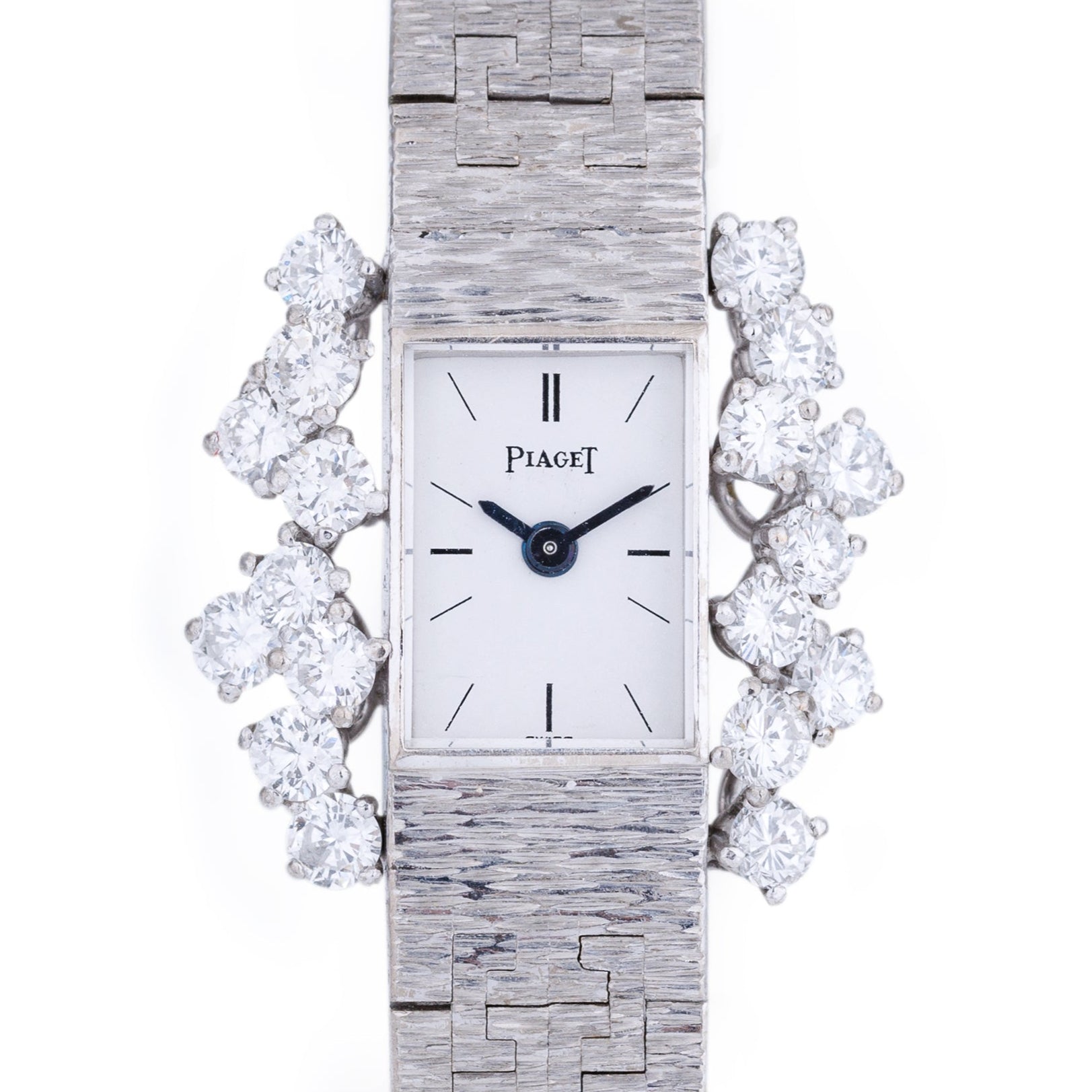 Piaget 1970's Ladies Watch | Diamond Side Bezel | 18k White Gold | 18mm | Manual Wind