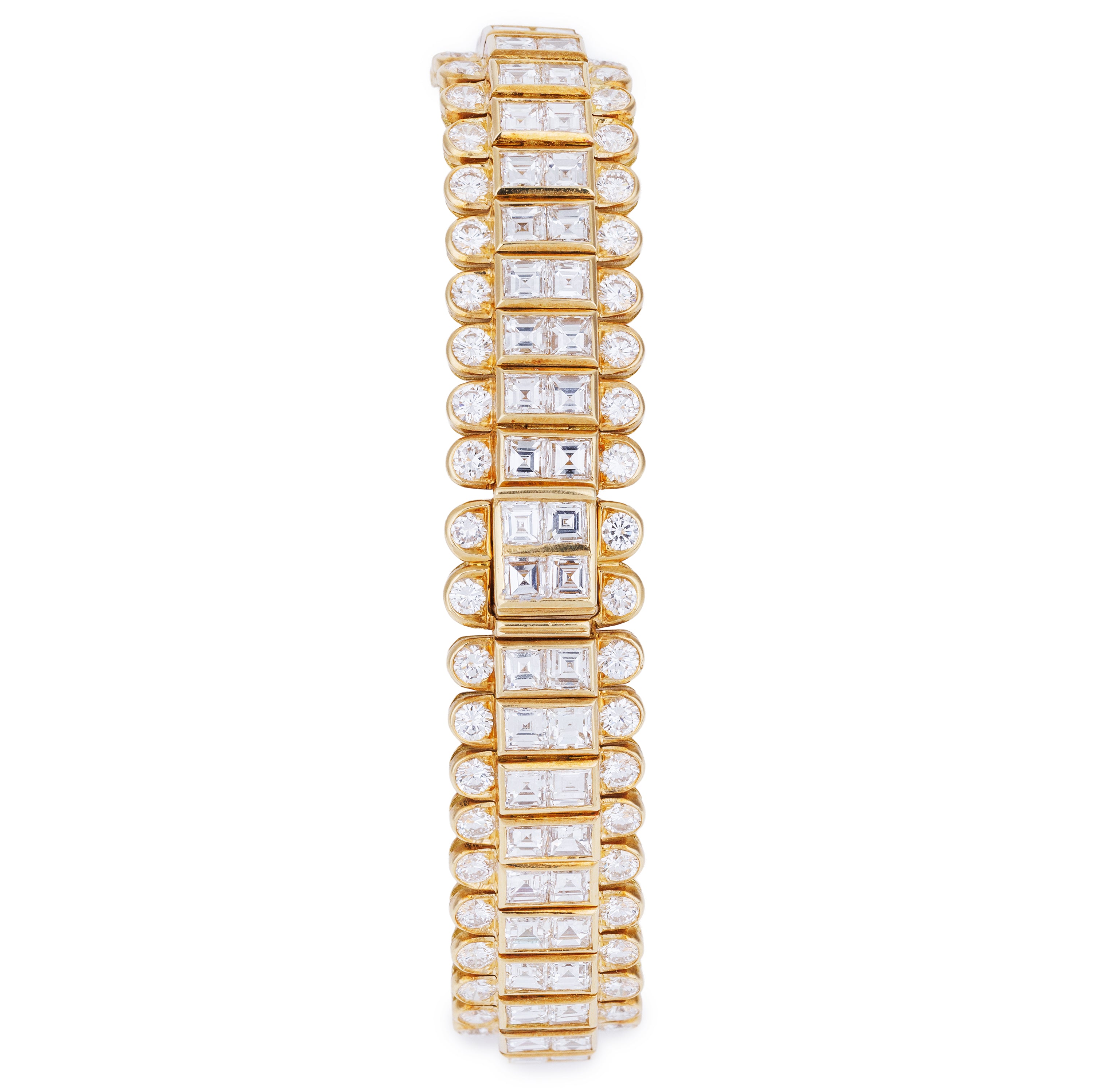 Vintage & Rare Piaget Watch | Round & Princess Diamonds | 18k Yellow Gold | Circa 1990s