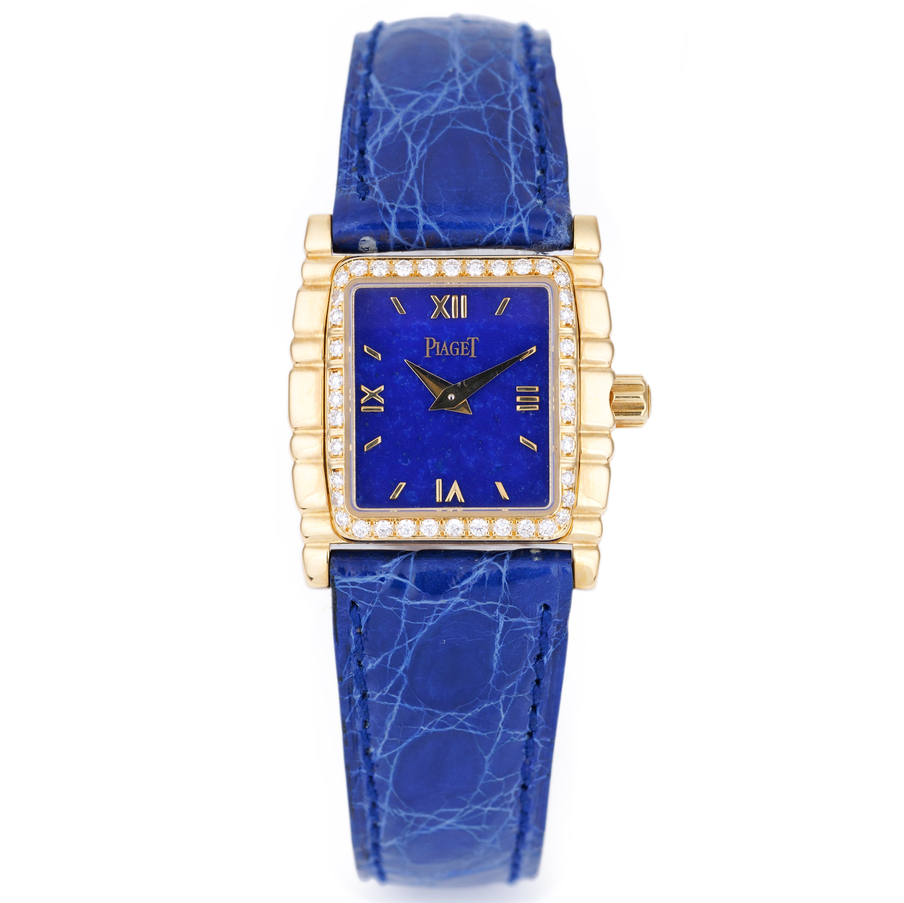 Piaget Tanagra | REF. 45053 | Lapis Lazuli Dial | Diamond Bezel | 18k Yellow Gold