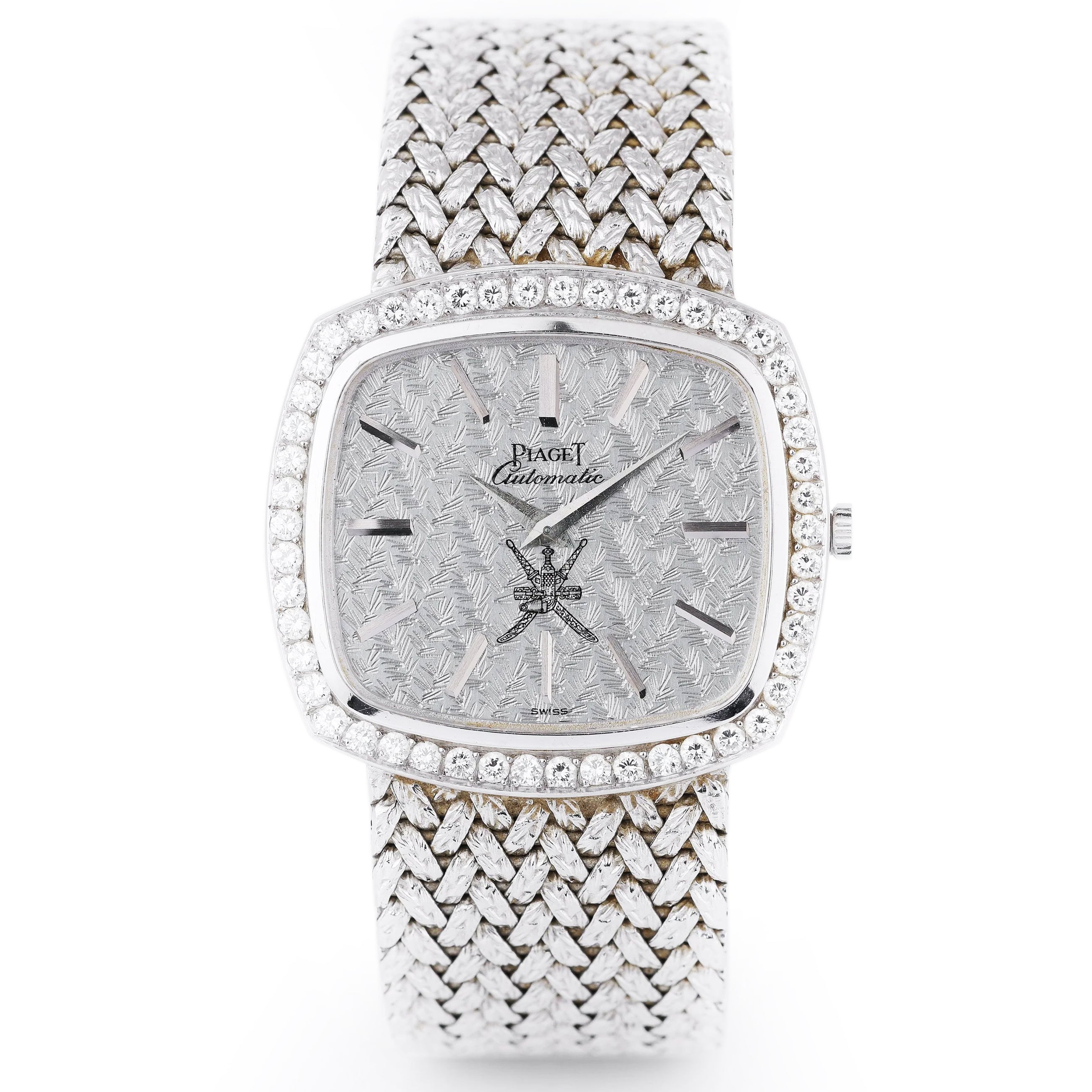 Unworn Vintage Piaget x Asprey | Khanjar Textured Dial | REF. 12435 D 2 | 18k White Gold | Circa 1980's