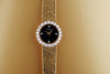 Unworn New Old Stock 1980's: Piaget Vintage Lady Wristwatch | REF. 4171 A 6 | Onyx Diamond Dial | 23mm | Diamond Bezel | 18k Yellow Gold | 1980's