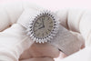 Piaget Vintage Ladies Wristwatch | REF. 9327 B 13 | Diamond Marquise Bezel | Silver Textured Dial | Manual Winding | 30mm | 18k White Gold | 1970's