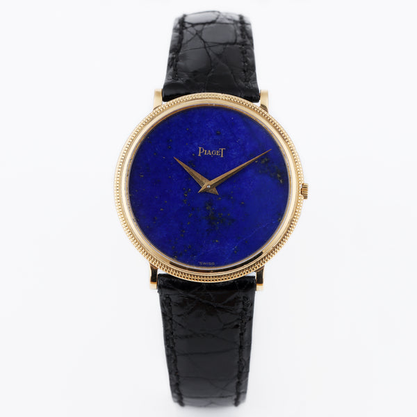 Unworn Piaget Vintage Wristwatch | REF. 9021 | Lapis Lazuli Dial | Manual Wind | 31mm | 18k Yellow Gold | 1968