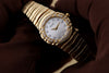 Piaget Tanagra | REF. 16033 M 401 D | Mother of Pearl Diamond Dial | Diamond Bezel | 18k Yellow Gold | 25mm | Quartz