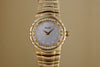 Piaget Tanagra | REF. 16033 M 401 D | Mother of Pearl Diamond Dial | Diamond Bezel | 18k Yellow Gold | 25mm | Quartz