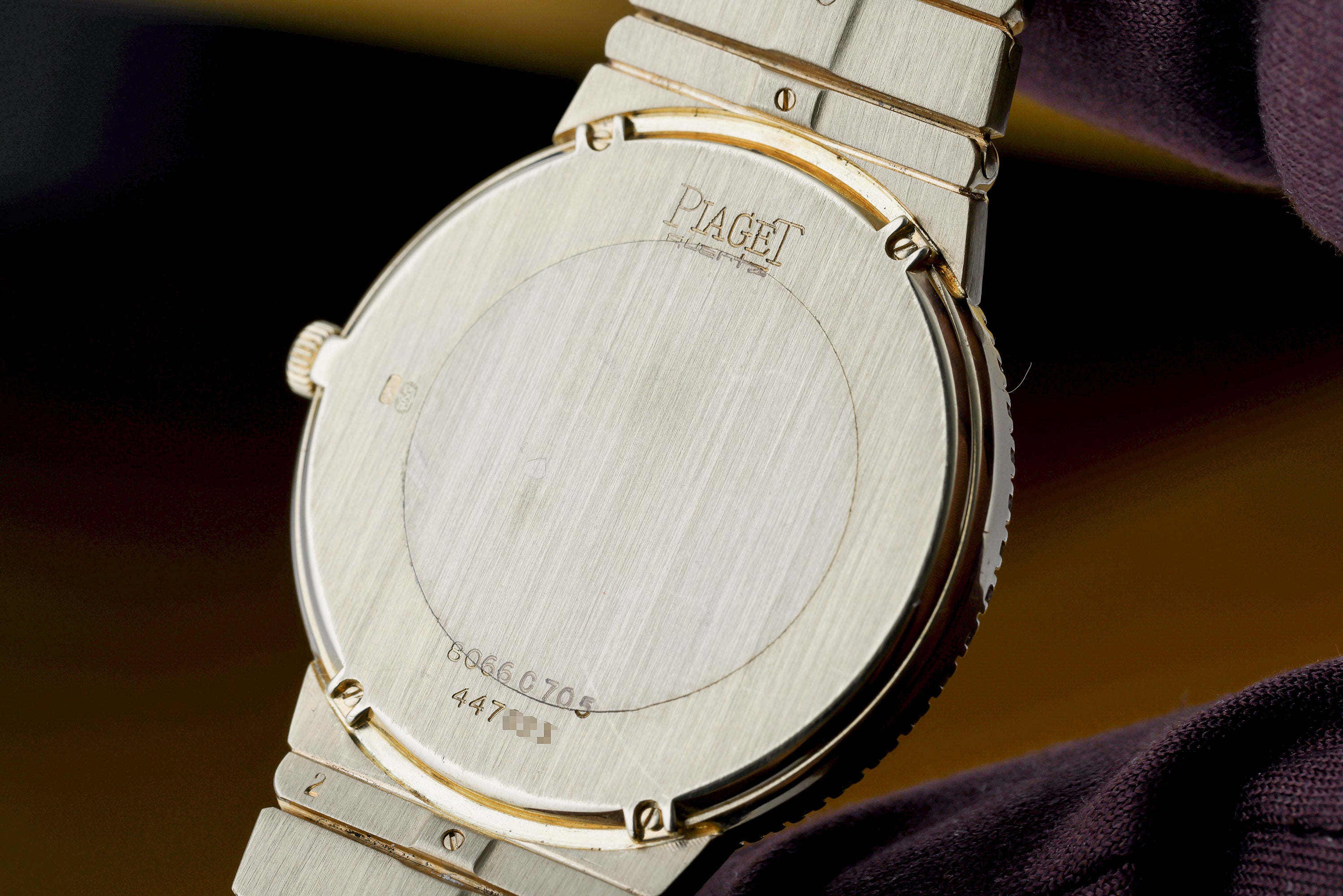 Piaget Polo | REF. 8066 C 705 | Pavé Diamond Gadroons & Diamond Bezel | 32mm | 18k Yellow Gold | 1980s
