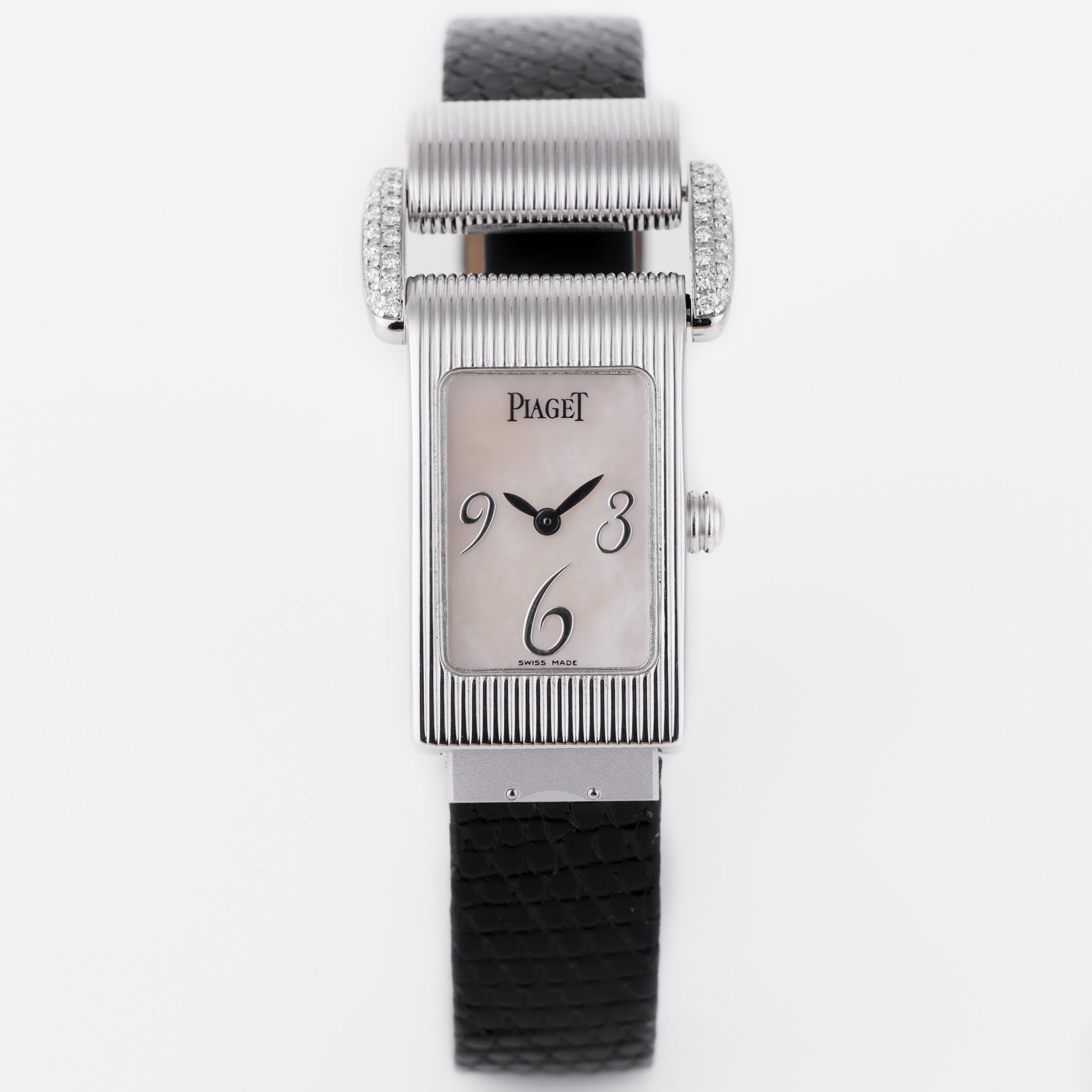 Piaget Miss Protocol | REF. 5322 | Mother of Pearl Bezel | Diamond Shoulders | 18k White Gold | 17mm