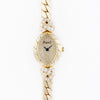 Piaget Vintage Ladies Diamond Wristwatch | REF. 49250 V 102 | Pave Diamond Dial | Oval-Shaped Case | 18k Yellow Gold | 1980's