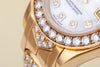 Rare Rolex Lady DateJust Pearlmaster | REF. 69298 | White Mother of Pearl Diamond Dial | Diamond Bezel & Bracelet | 18k Yellow Gold | 1995