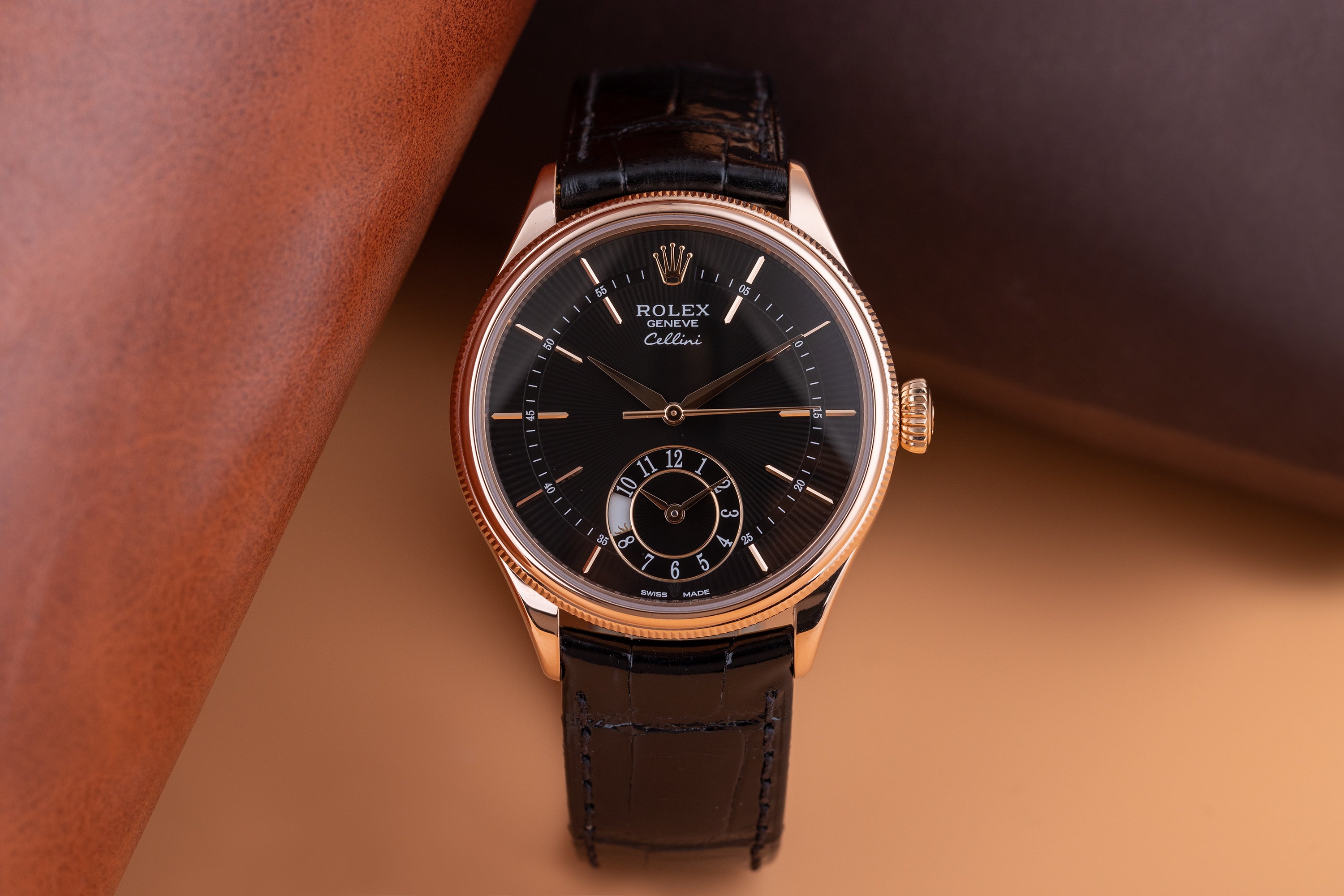 Rolex Cellini Dual Time REF. 50525 18k Rose Gold Box