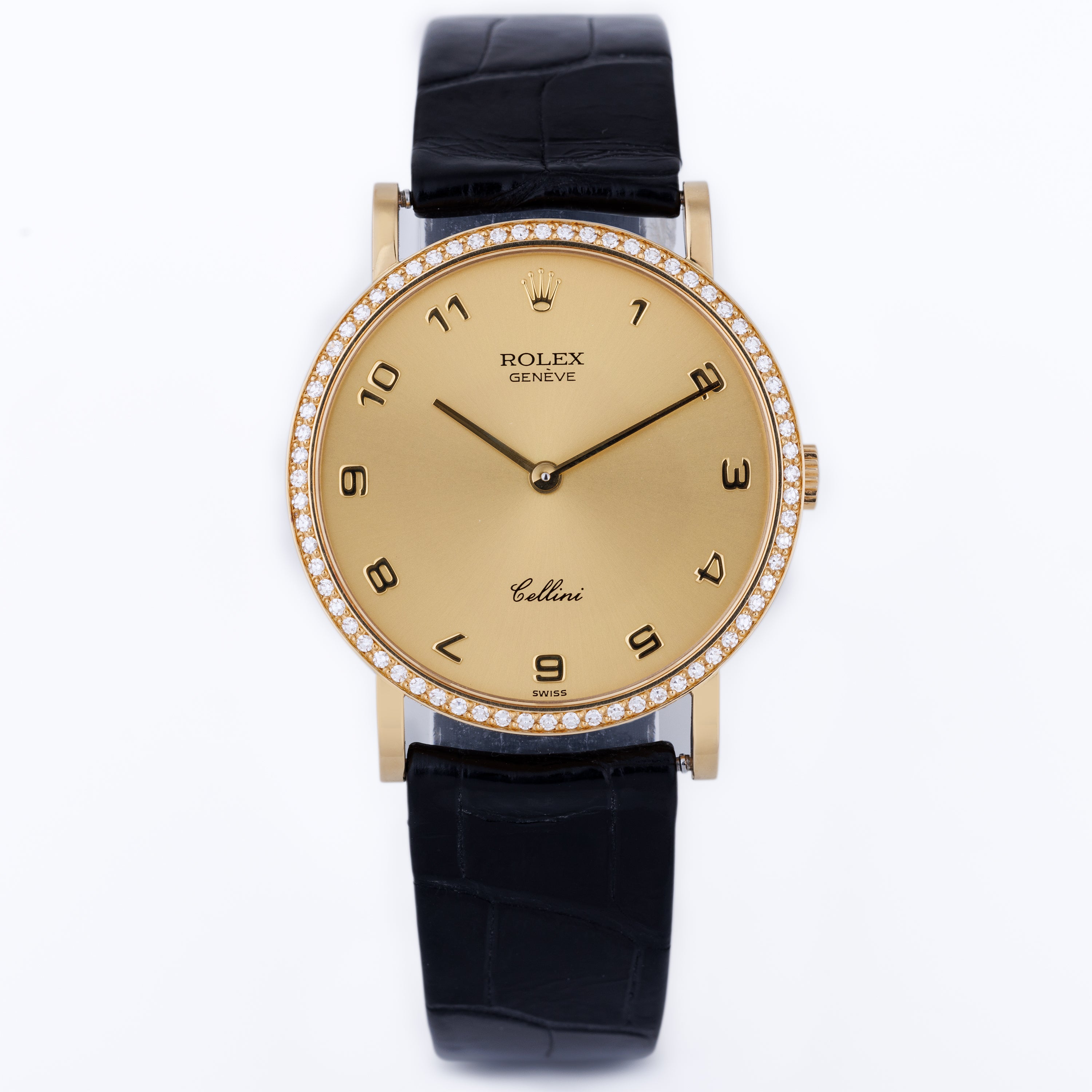 Rolex Cellini | REF. 5114 | Diamond Bezel | Manual Wind | 18k Yellow Gold | 32.5mm | 1995