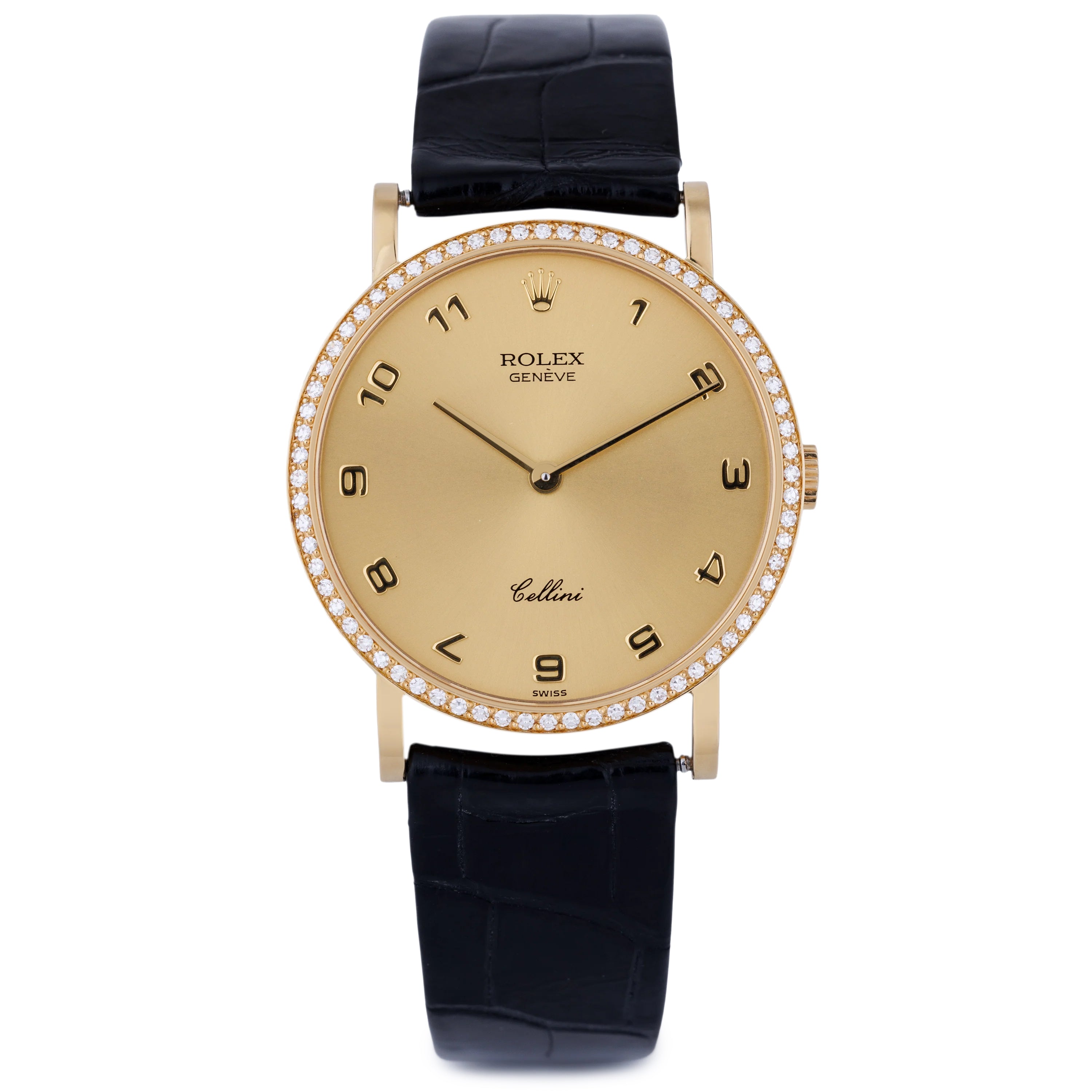 Rolex Cellini | REF. 5114 | Diamond Bezel | Manual Wind | 18k Yellow Gold | 32.5mm | 1995
