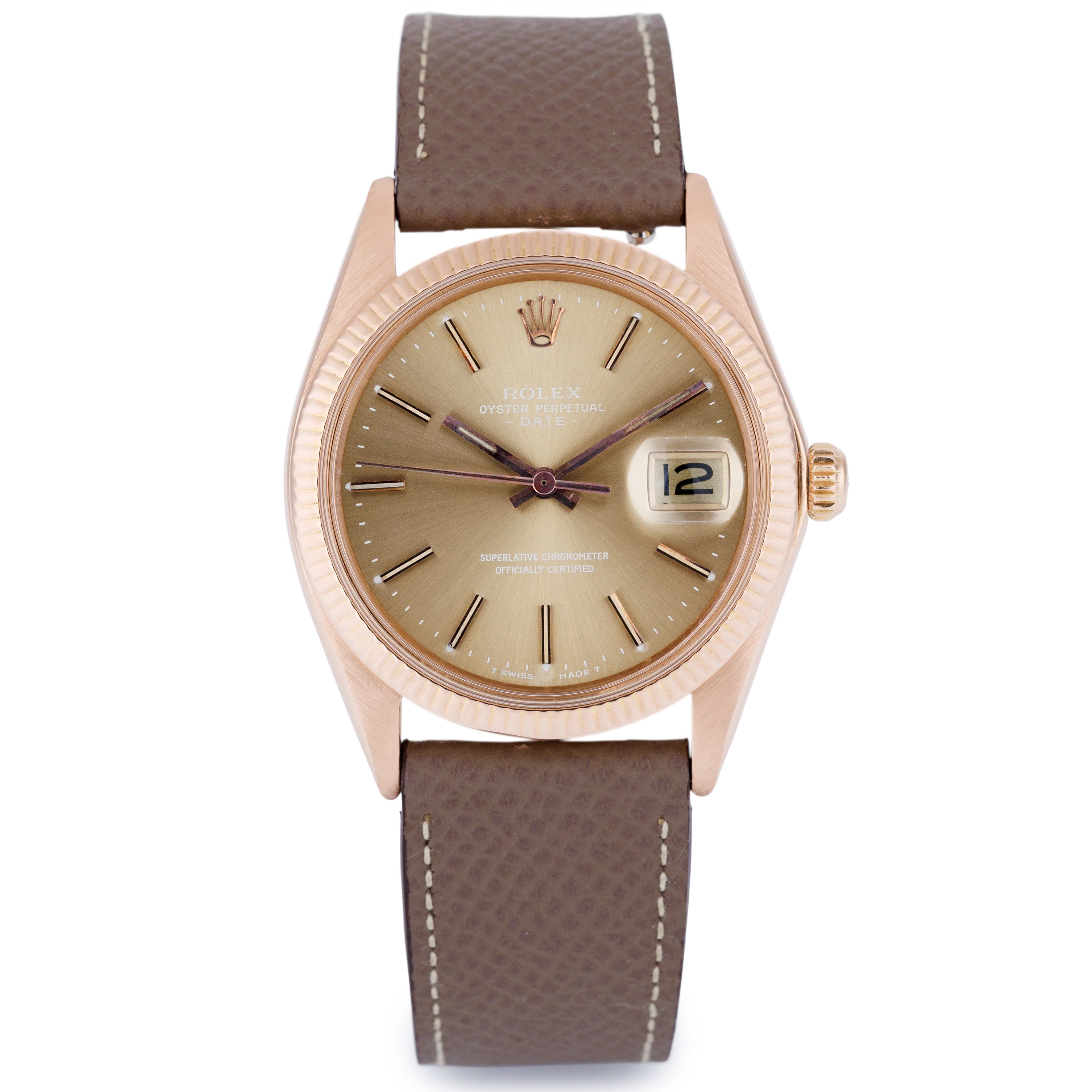 Rolex Date | REF. 1503 | Gold 'Ghost' Dial | 34.5mm | 18k Rose Gold | 1974