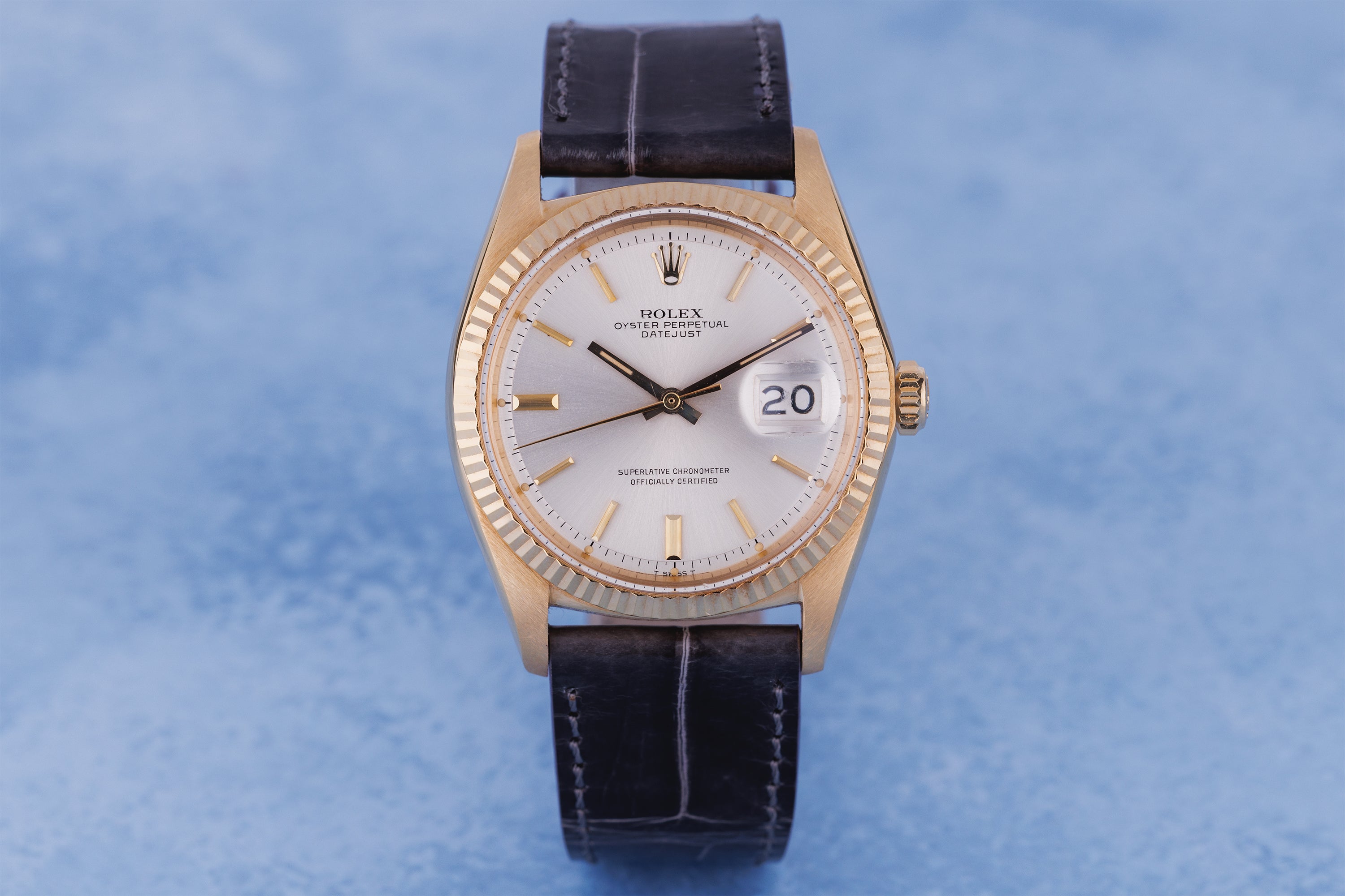Rolex DateJust | REF. 1601/8 | Silver Dial | 36mm | 18k Yellow Gold | 1968 | Service Papers, 2023