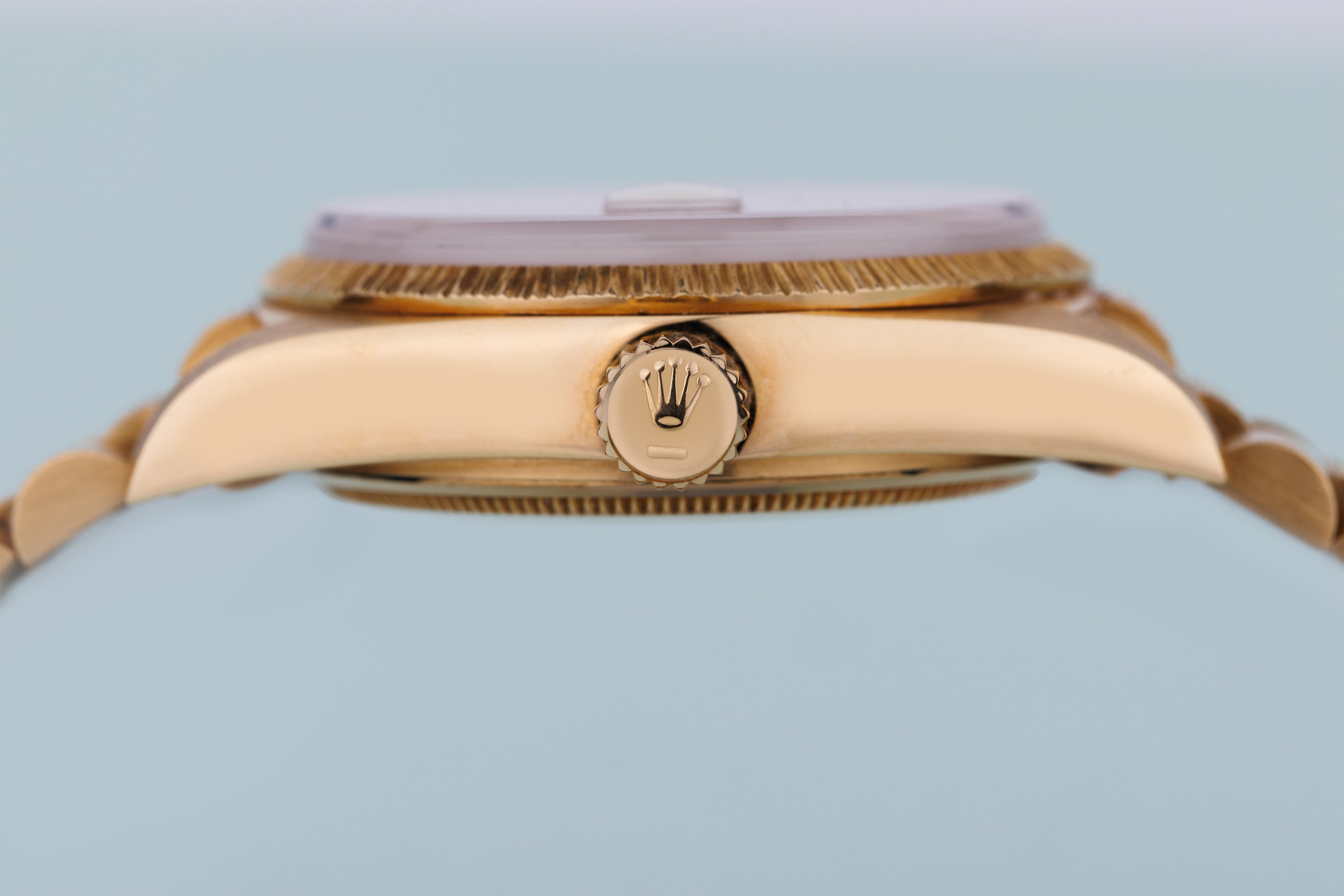 Rolex Day-Date | REF. 18078 | Cherry Red 'Stella' Diamond Dial | Bark Finish | 18k Yellow Gold | 1979