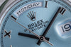 Rolex Day-Date | REF. 118206 | Ice Blue Dial | Platinum | Box & Papers + Rolex Service Papers | 36mm