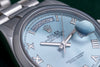 Rolex Day-Date | REF. 118206 | Ice Blue Dial | Platinum | Box & Papers + Rolex Service Papers | 36mm