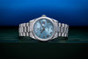 Rolex Day-Date | REF. 118206 | Ice Blue Dial | Platinum | Box & Papers + Rolex Service Papers | 36mm