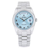 Rolex Day-Date | REF. 118206 | Ice Blue Dial | Platinum | Box & Papers + Rolex Service Papers | 36mm