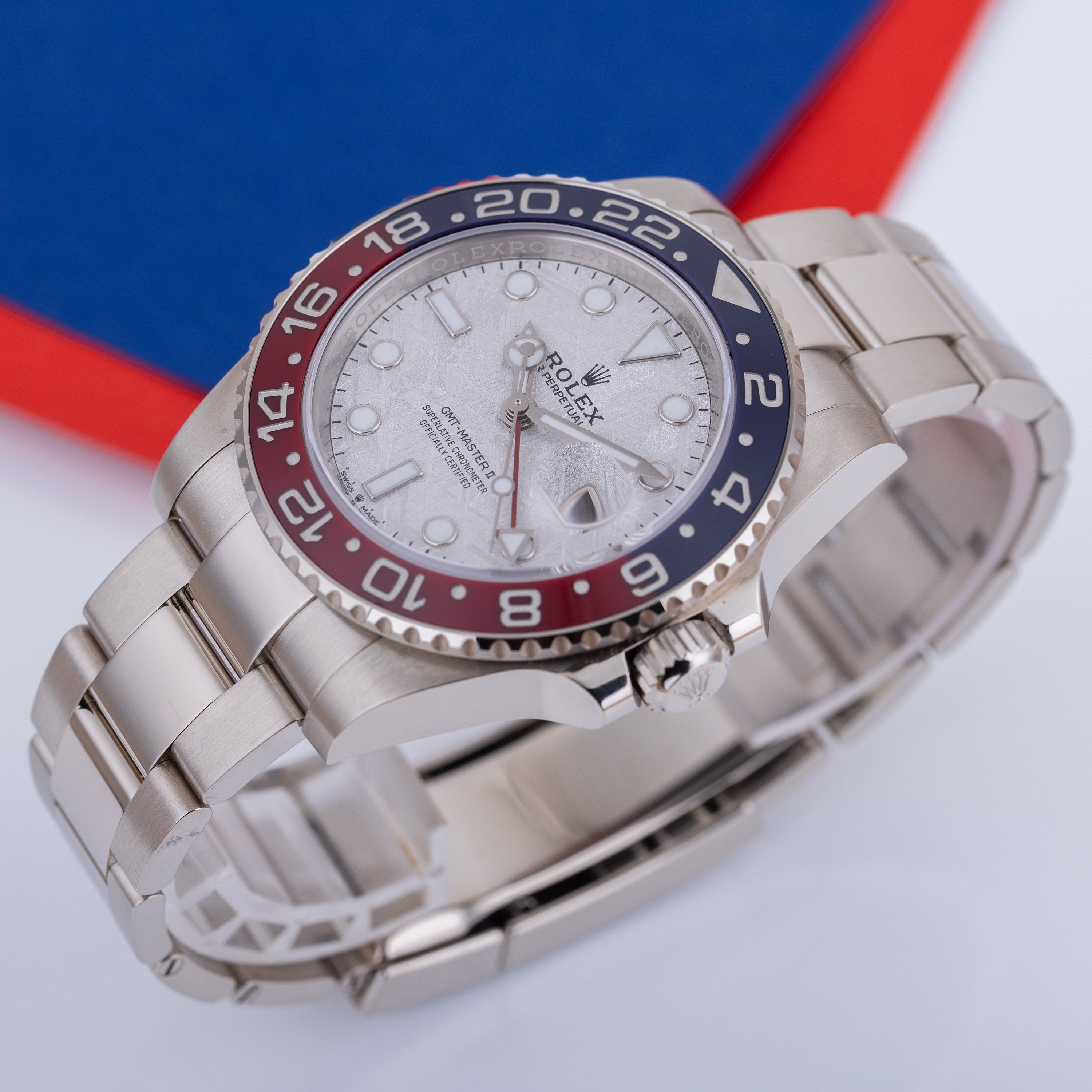 Rolex GMT-Master II "Pepsi" | Meteorite Dial | REF. 126719BLRO | 18k White Gold | Box & Papers | 2020