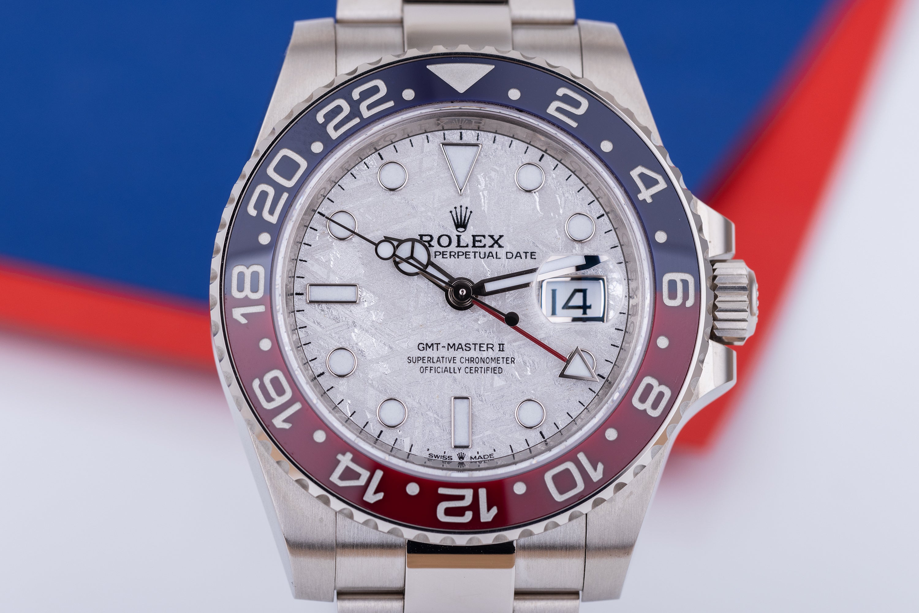 Rolex GMT-Master II "Pepsi" | Meteorite Dial | REF. 126719BLRO | 18k White Gold | Box & Papers | 2020