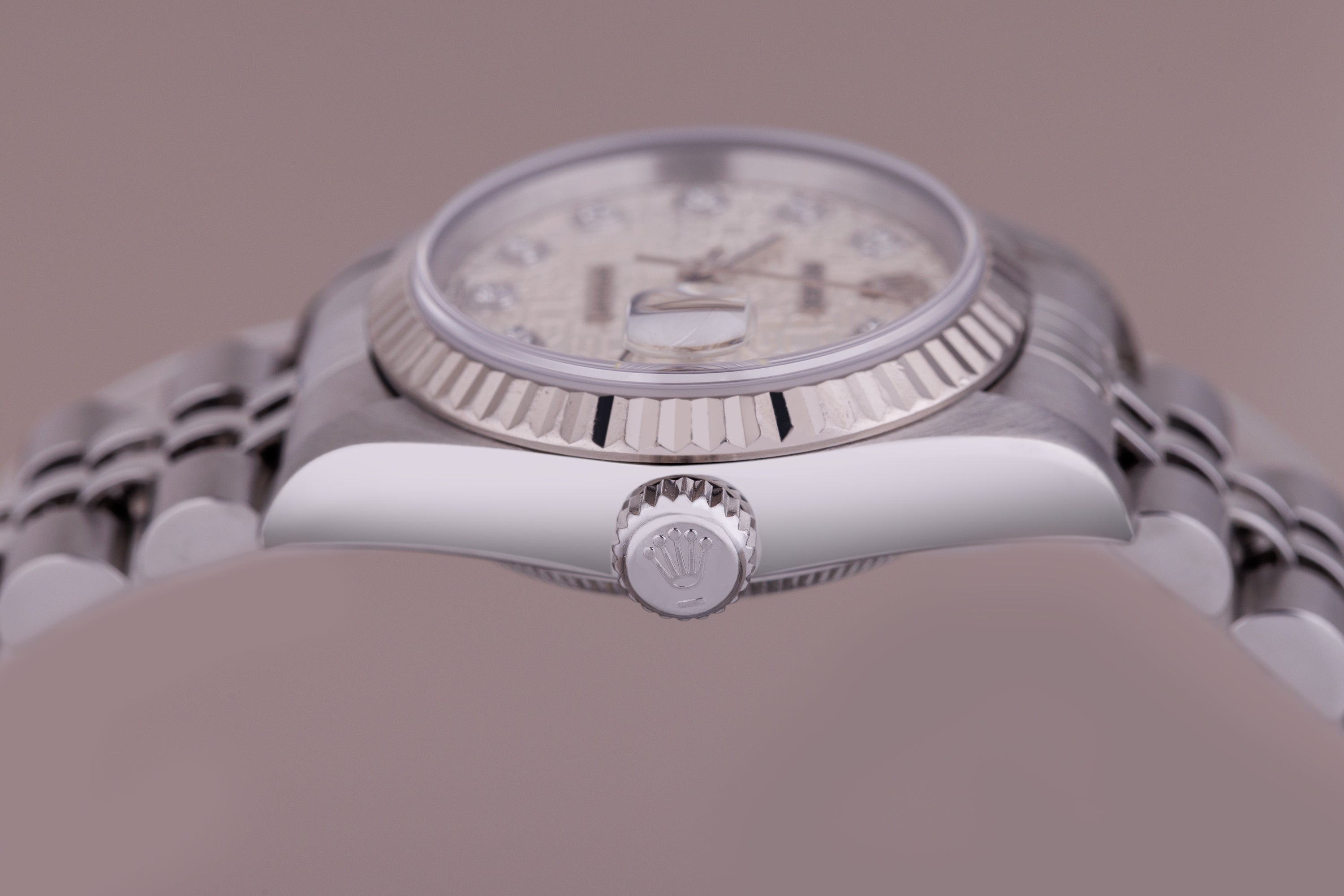 Rolex Lady DateJust | REF. 69174 | Silver Jubilee Diamond Dial | 26mm | Stainless Steel & 18k White Gold Bezel | 1997