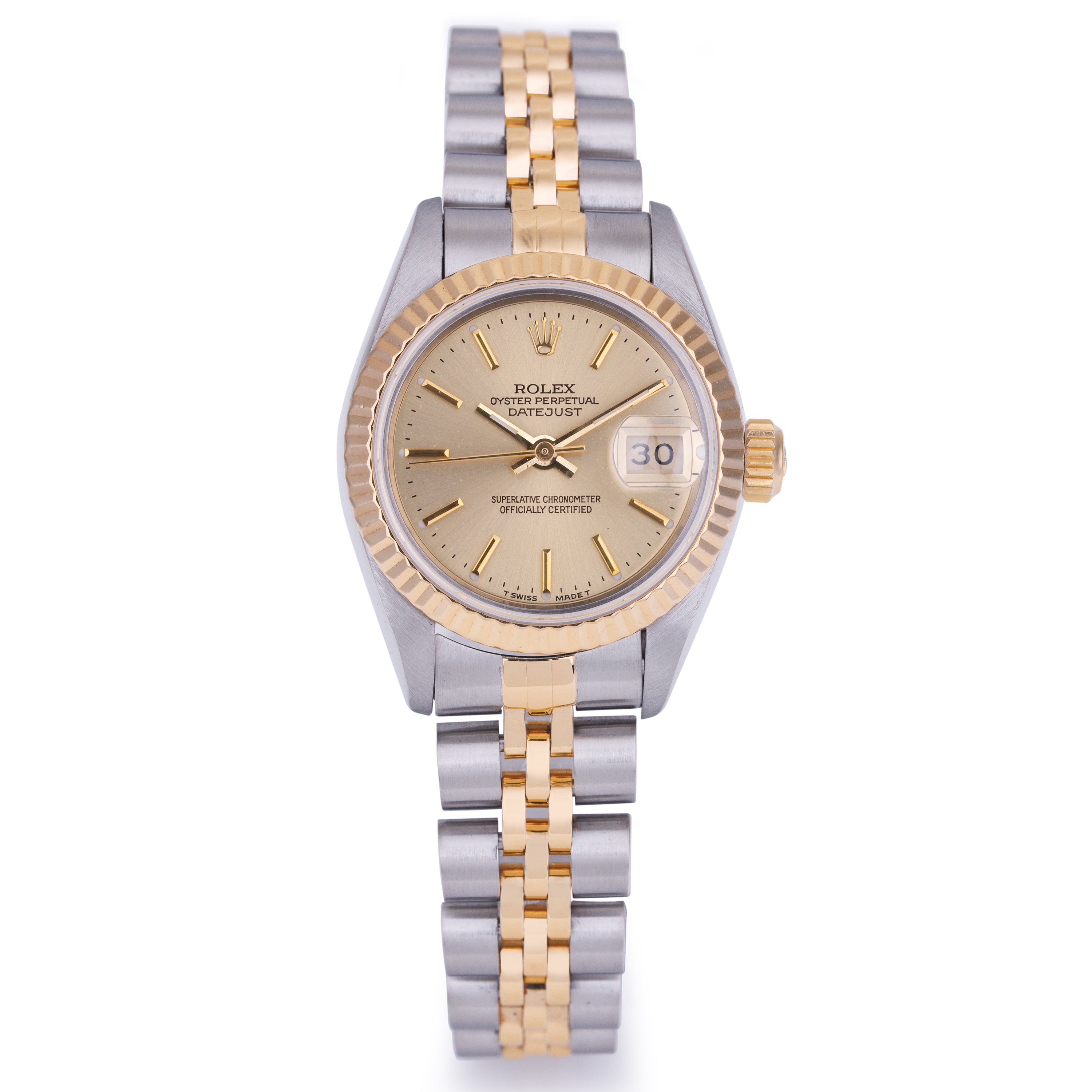 Rolex Lady DateJust | REF. 69173 | Stainless Steel & 18k Yellow Gold | Gold Dial | Box & Papers | 1994
