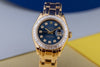 Rolex DateJust Pearlmaster | REF. 69308 | Blue Diamond Dial | Baguette Diamond Bezel | Papers | 2001 | 18k Yellow Gold