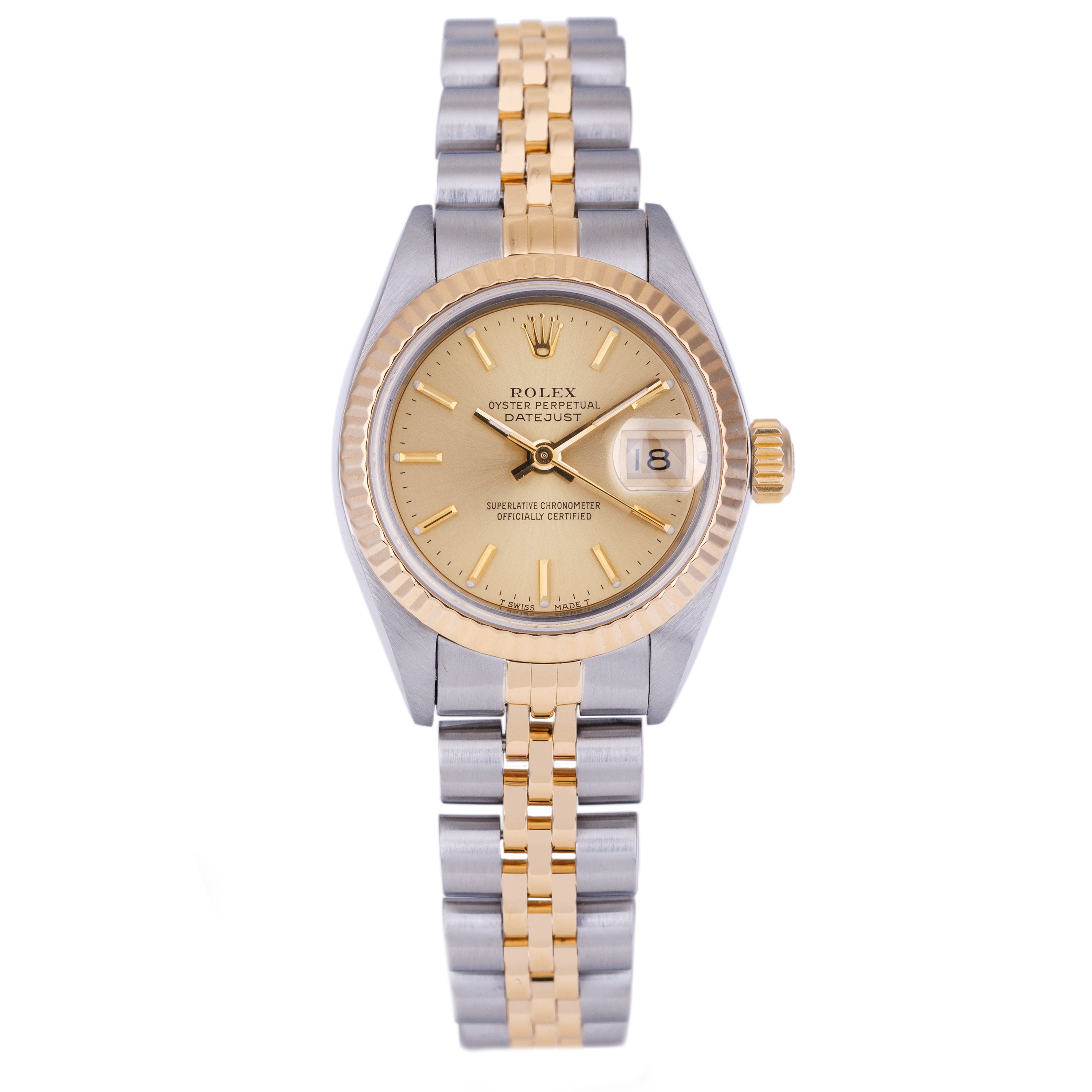 Rolex Lady DateJust | REF. 69173 | Stainless Steel & 18k Yellow Gold | Gold Dial | Box & Papers | 1992