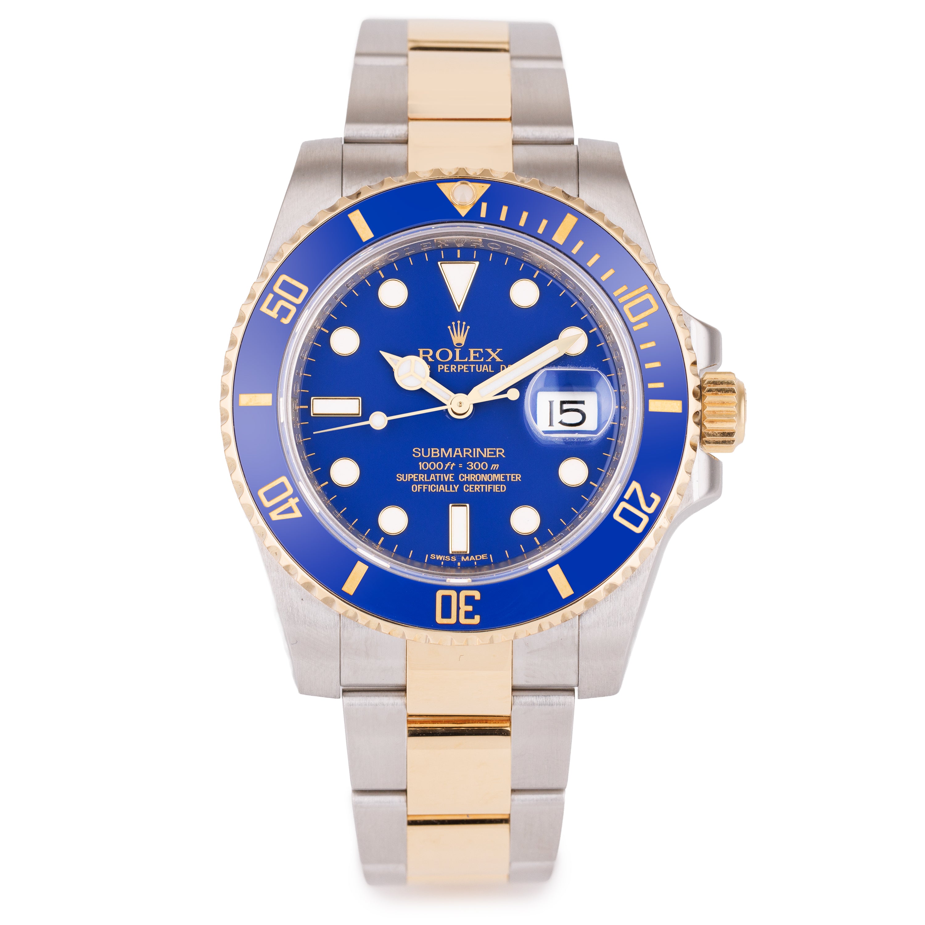 Rolex Submariner | REF. 116613LB | Matte Blue Dial | Stainless Steel & 18k Yellow Gold | Box & Papers | 2013