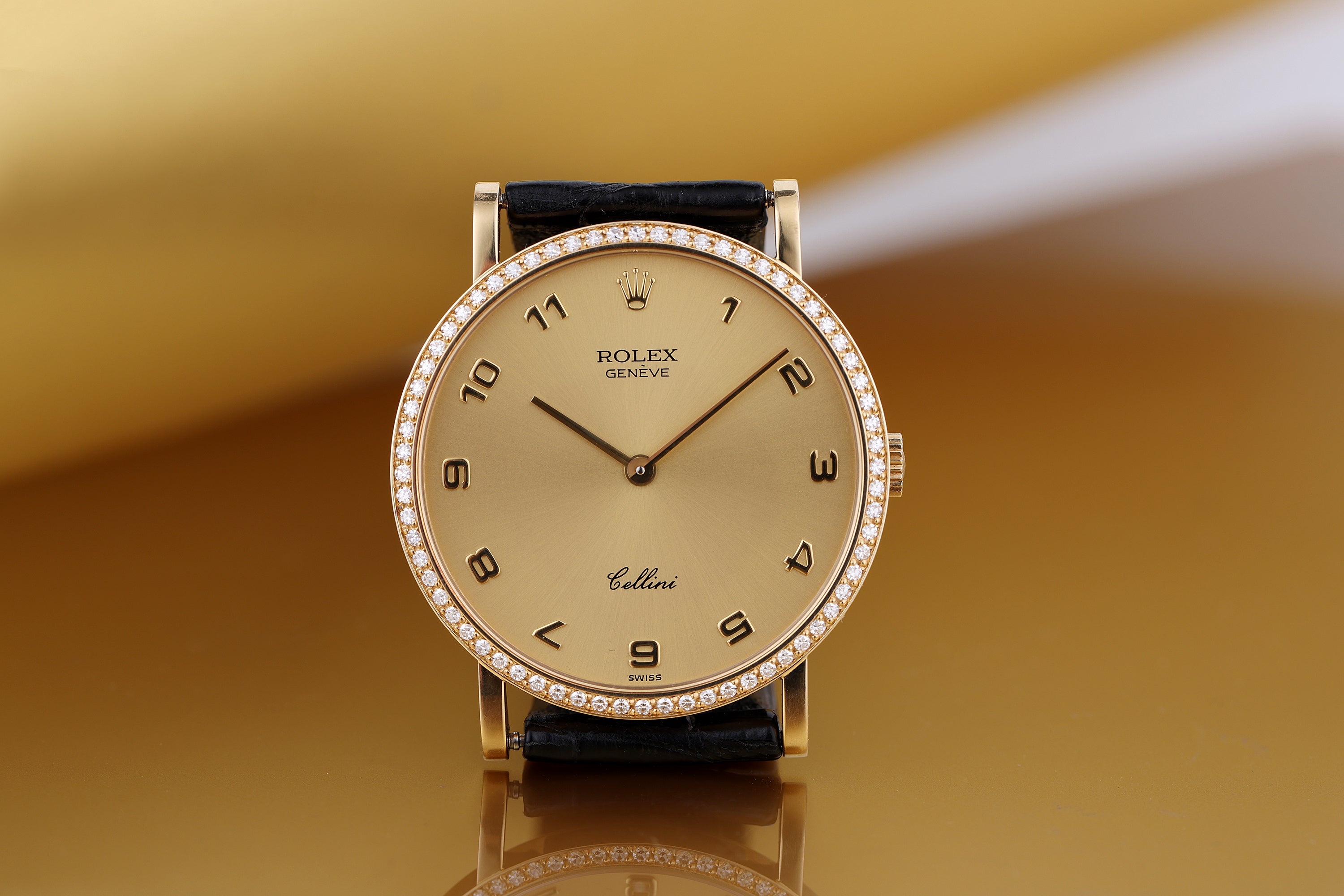 Rolex Cellini | REF. 5114 | Diamond Bezel | Manual Wind | 18k Yellow Gold | 32.5mm | 1995