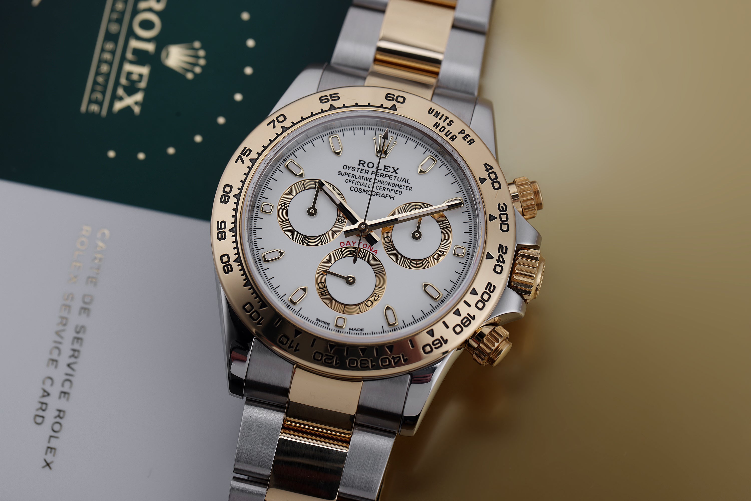 Rolex Daytona | REF. 116503 | Stainless Steel & 18k Yellow Gold | White Dial | Rolex Service Papers