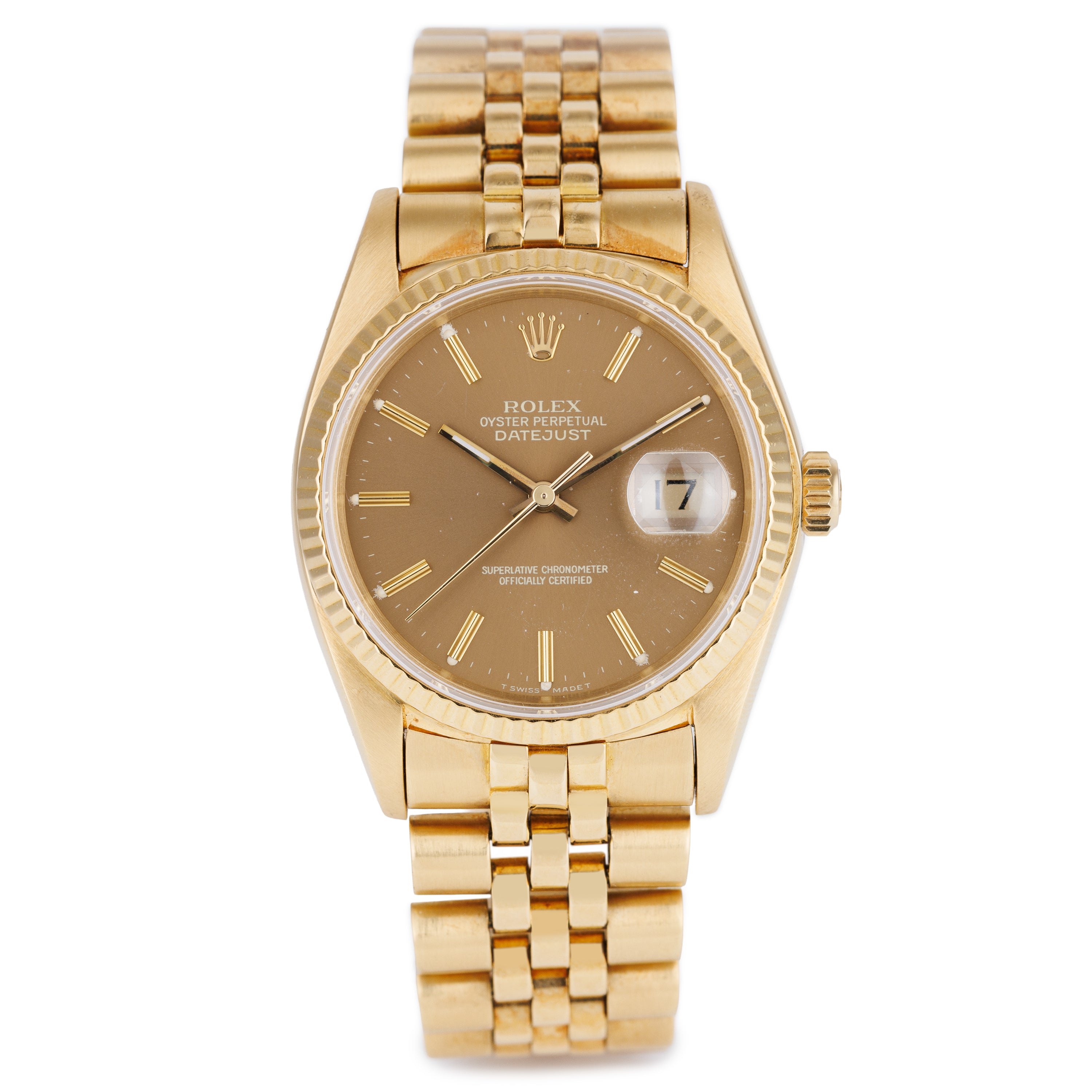 Rolex DateJust | REF. 16018 | Bronze Champagne 'Ghost' Dial | 18k Yellow Gold | 1979
