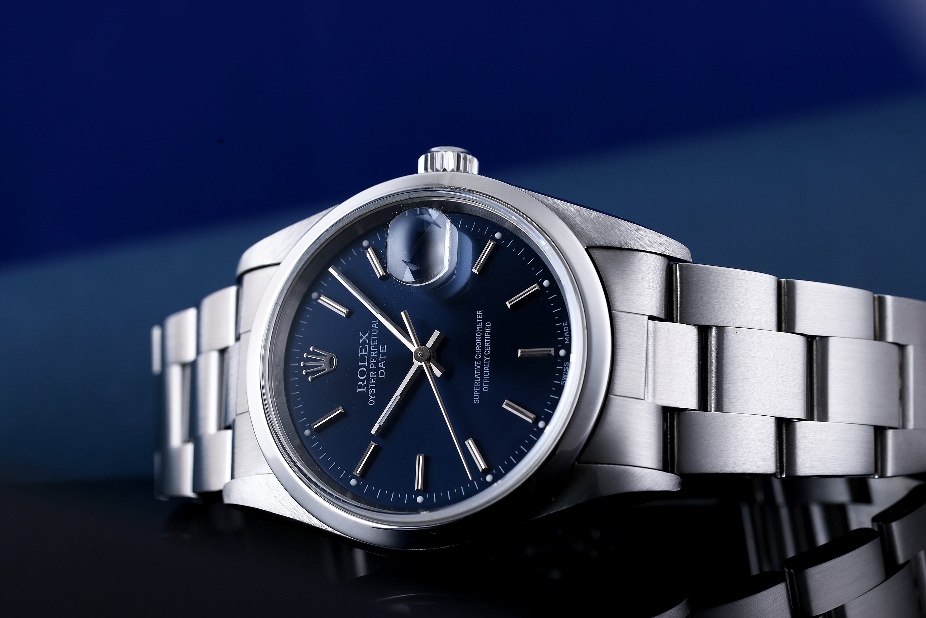 Rolex Date 34mm | REF. 15210 | Blue Dial | Smooth Bezel | Stainless Steel | 2002