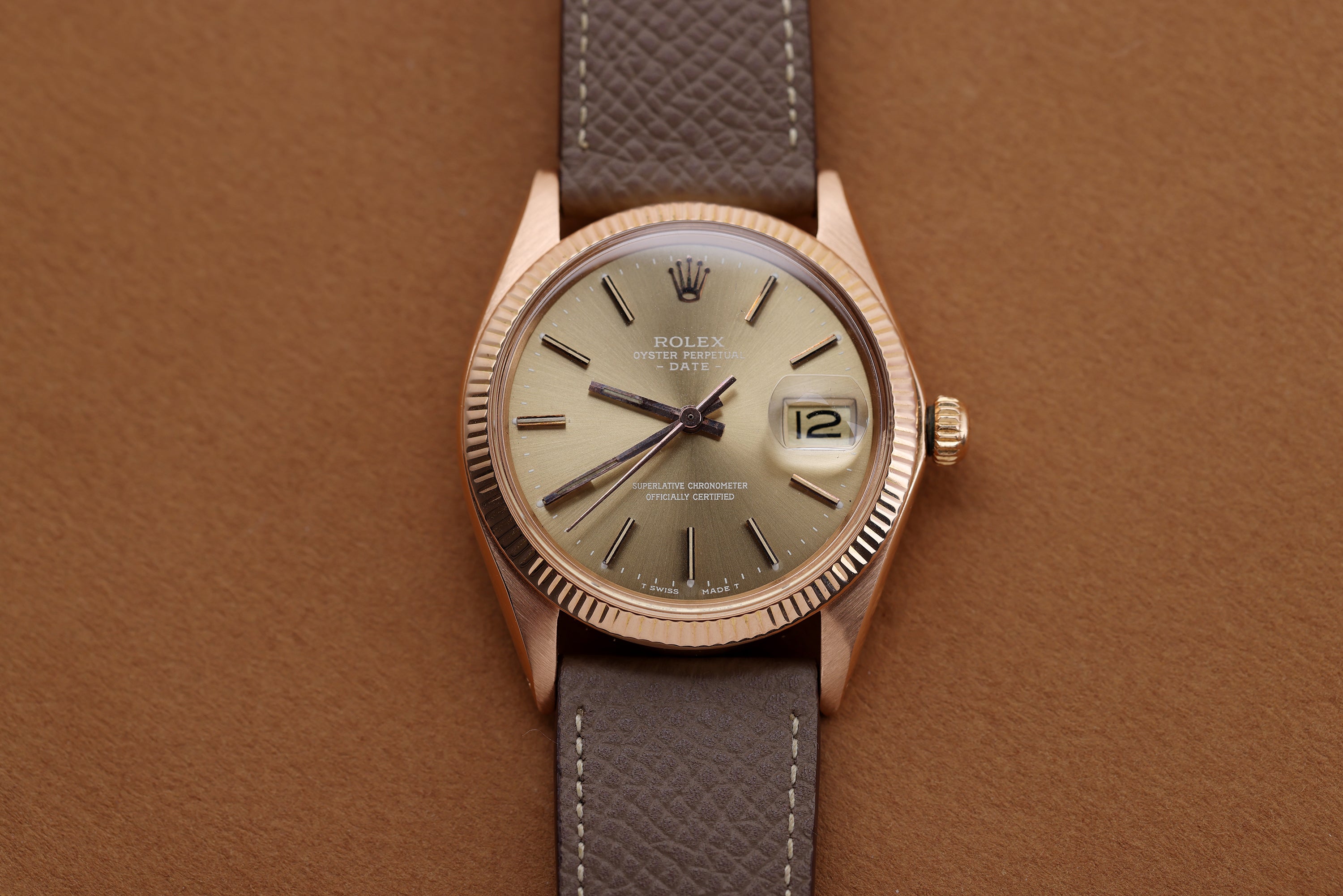 Rolex Date | REF. 1503 | Gold 'Ghost' Dial | 34.5mm | 18k Rose Gold | 1974